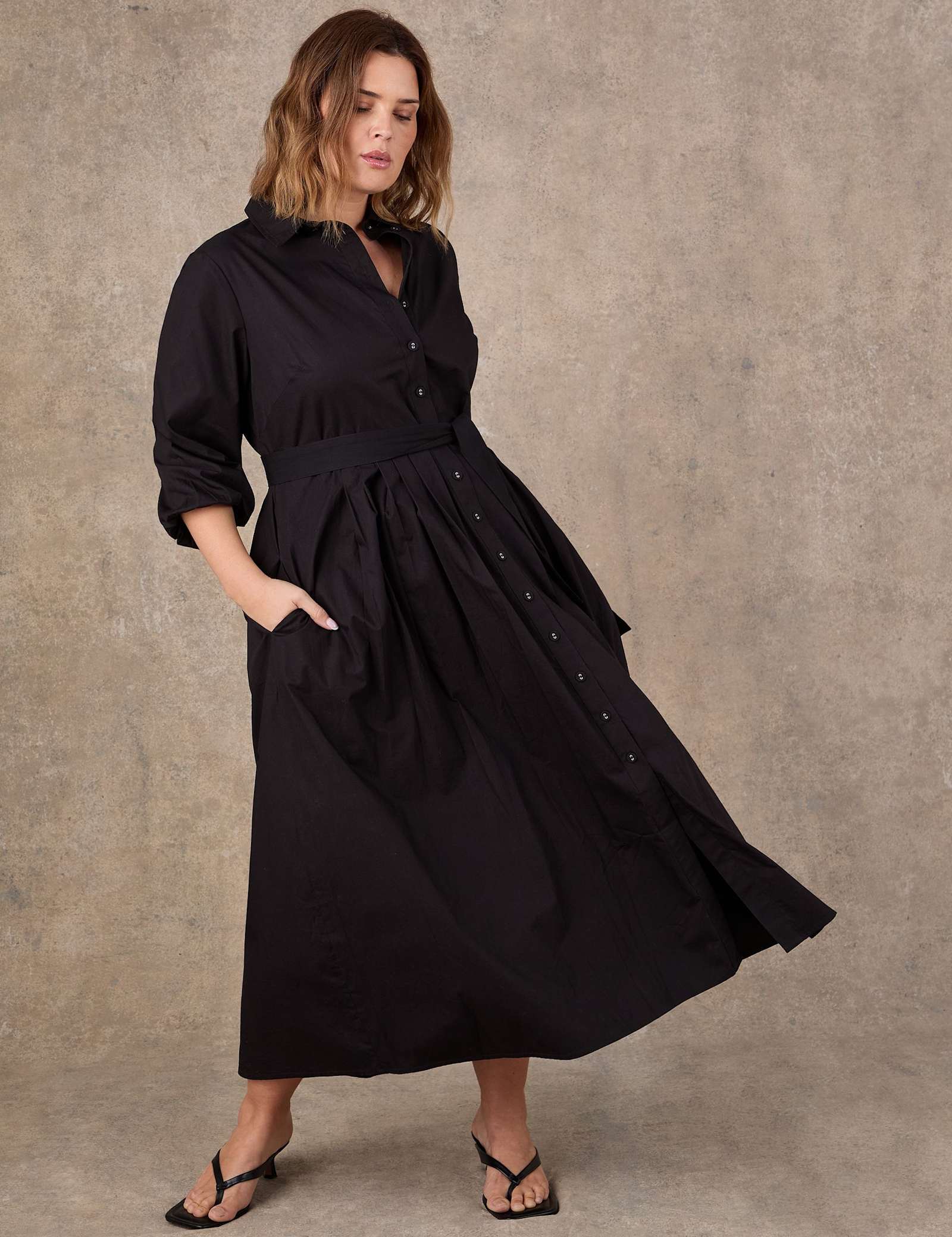 Pure Cotton Poplin Maxi Shirt Dres - image 3