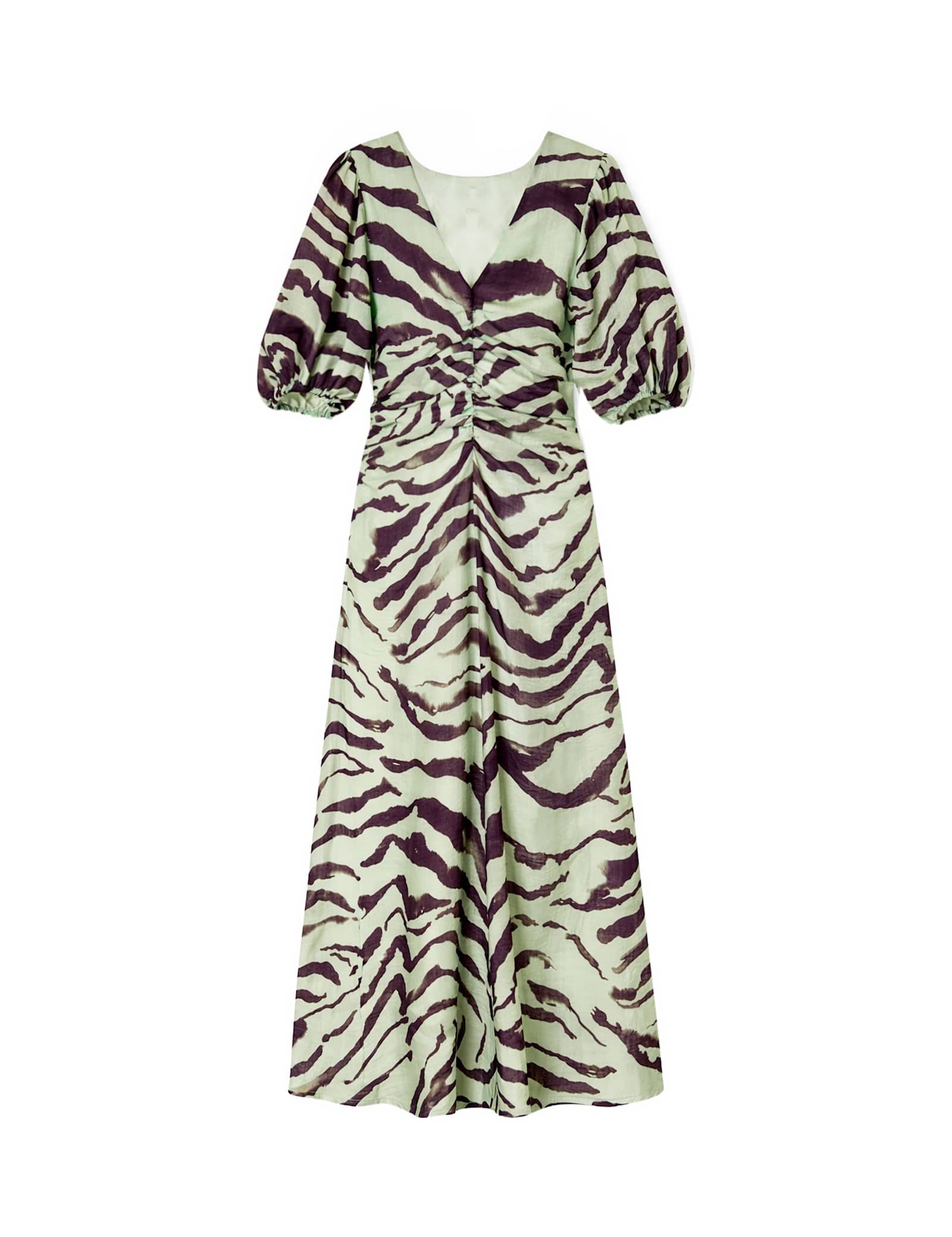 Lyocell Rich Animal Print Midaxi Waisted Dress - image 1