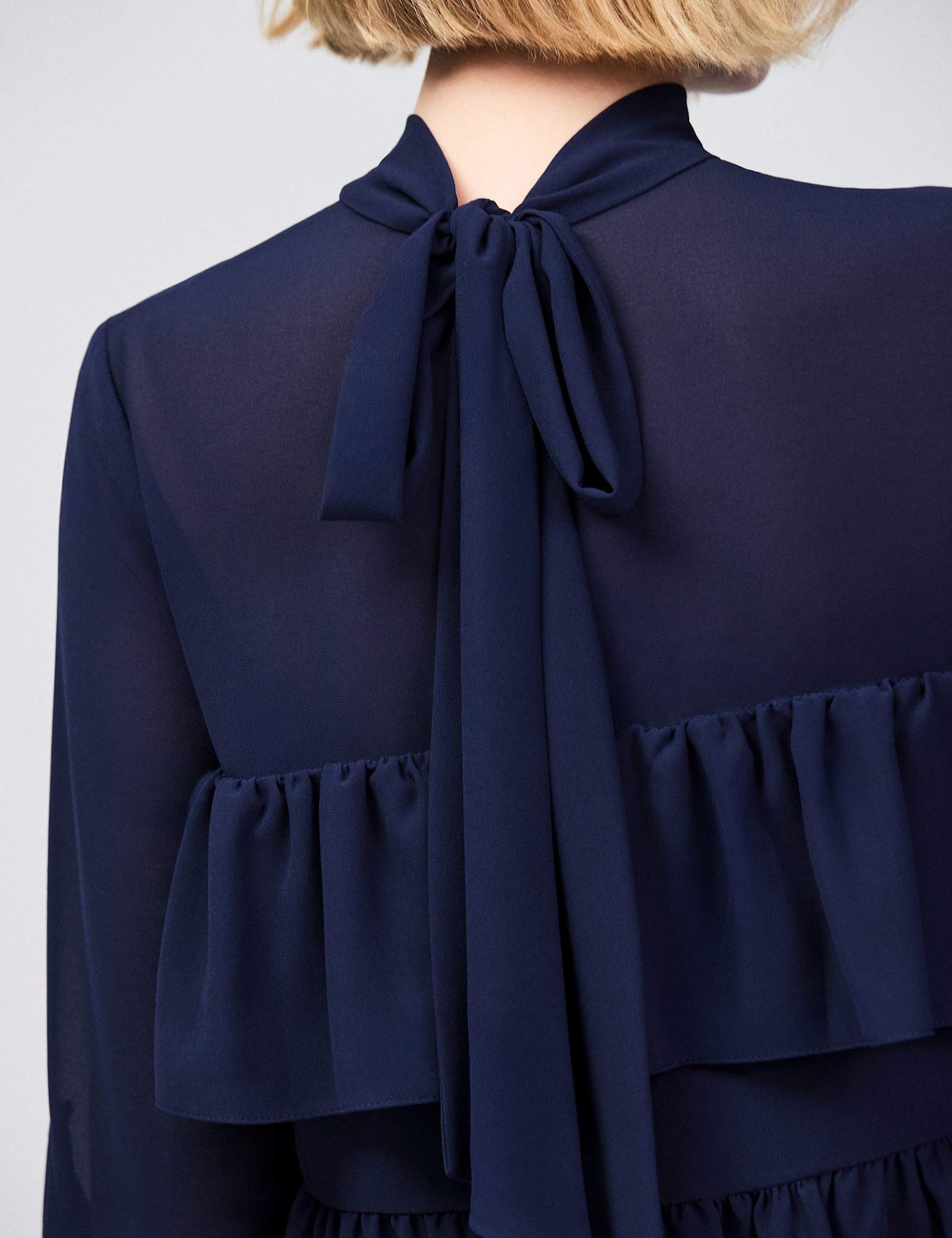 High Neck Frill Detail Blouse - image 2