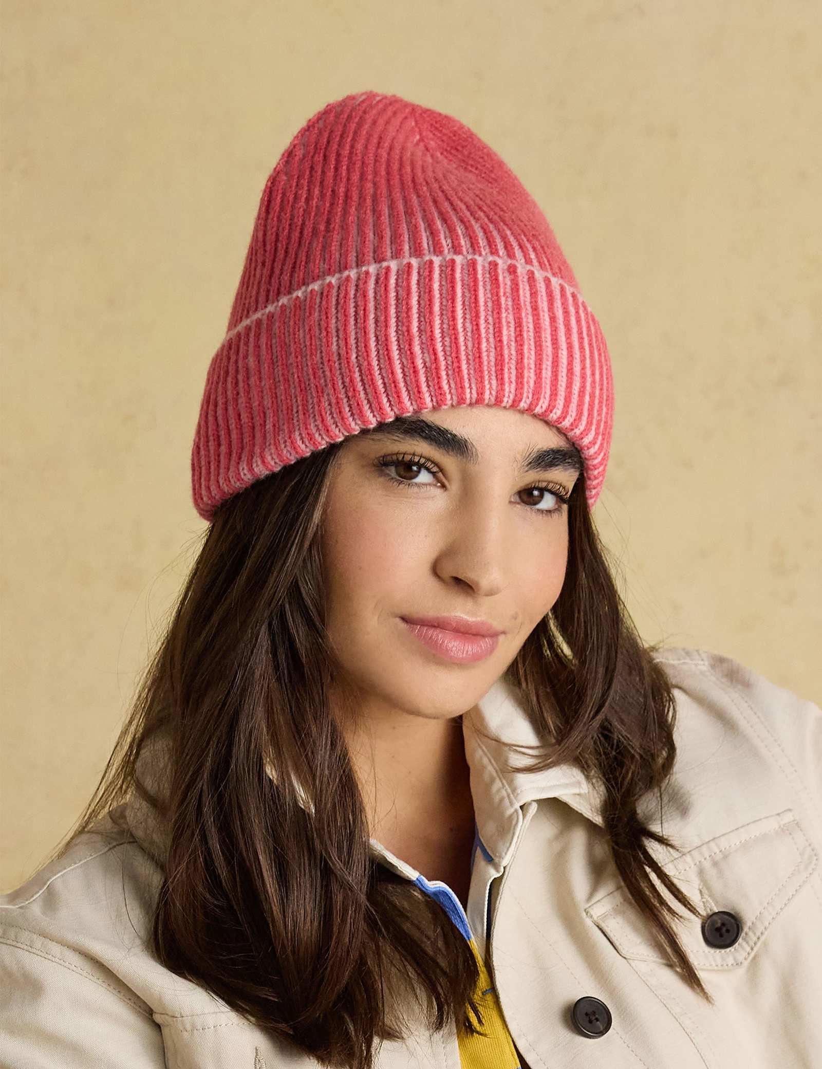 Ribbed Beanie Hat with Wool - image 5