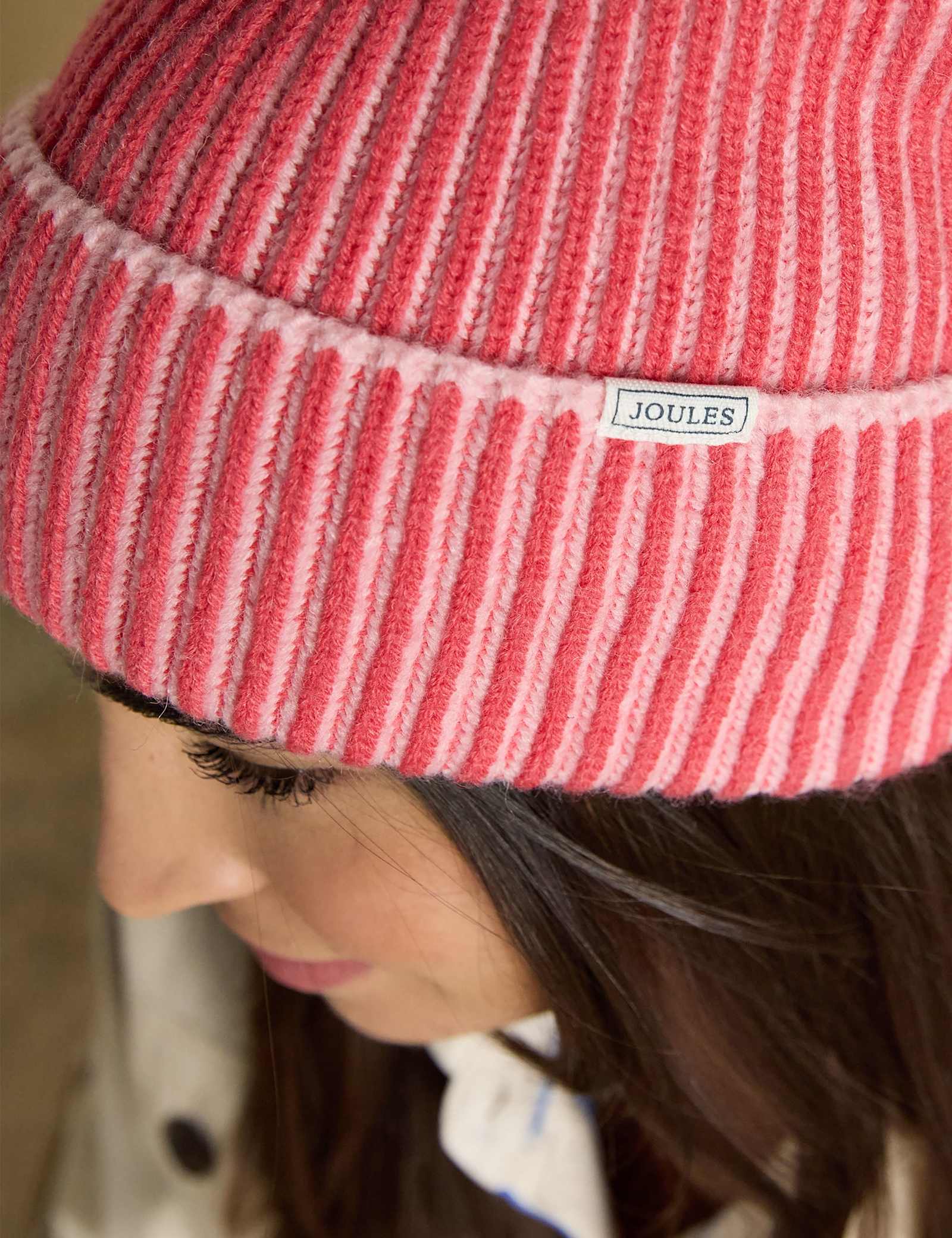 Ribbed Beanie Hat with Wool - image 4
