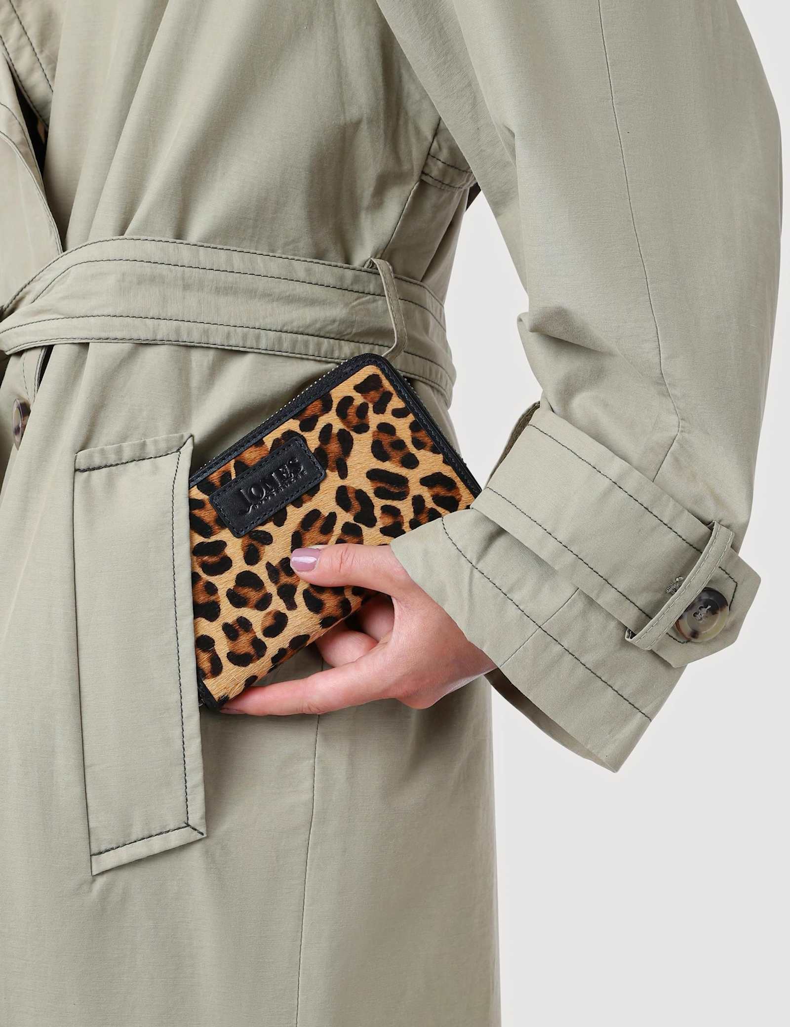 Leather Leopard Print Purse - image 3