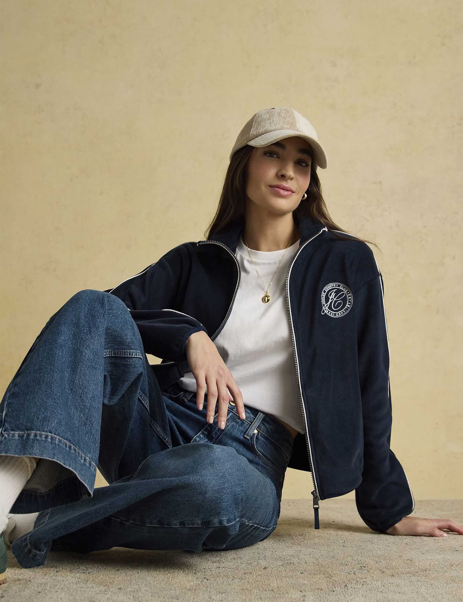 Fleece Funnel Neck Zip Up Jacket - image 2