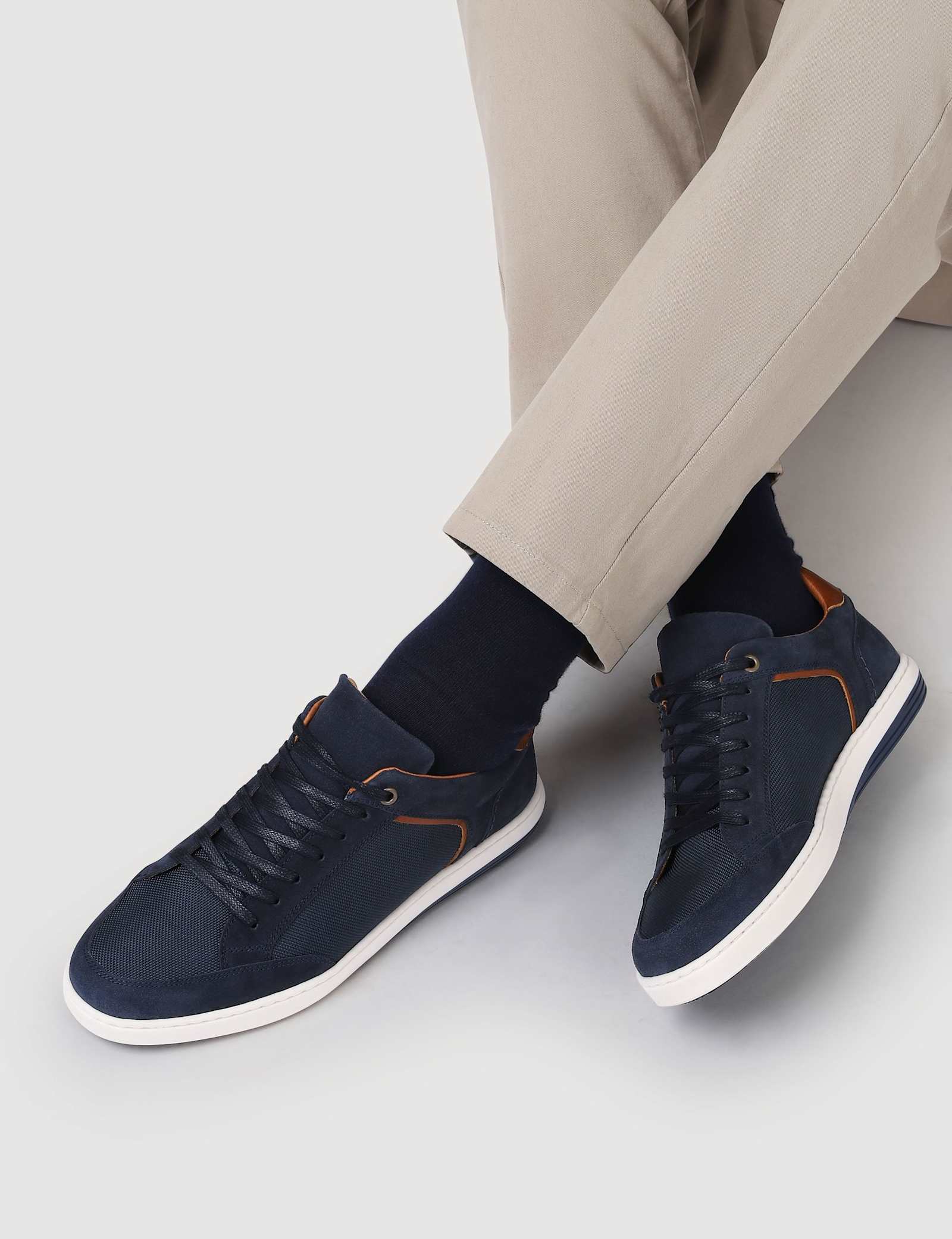 Suede Lace Up Trainers - image 1