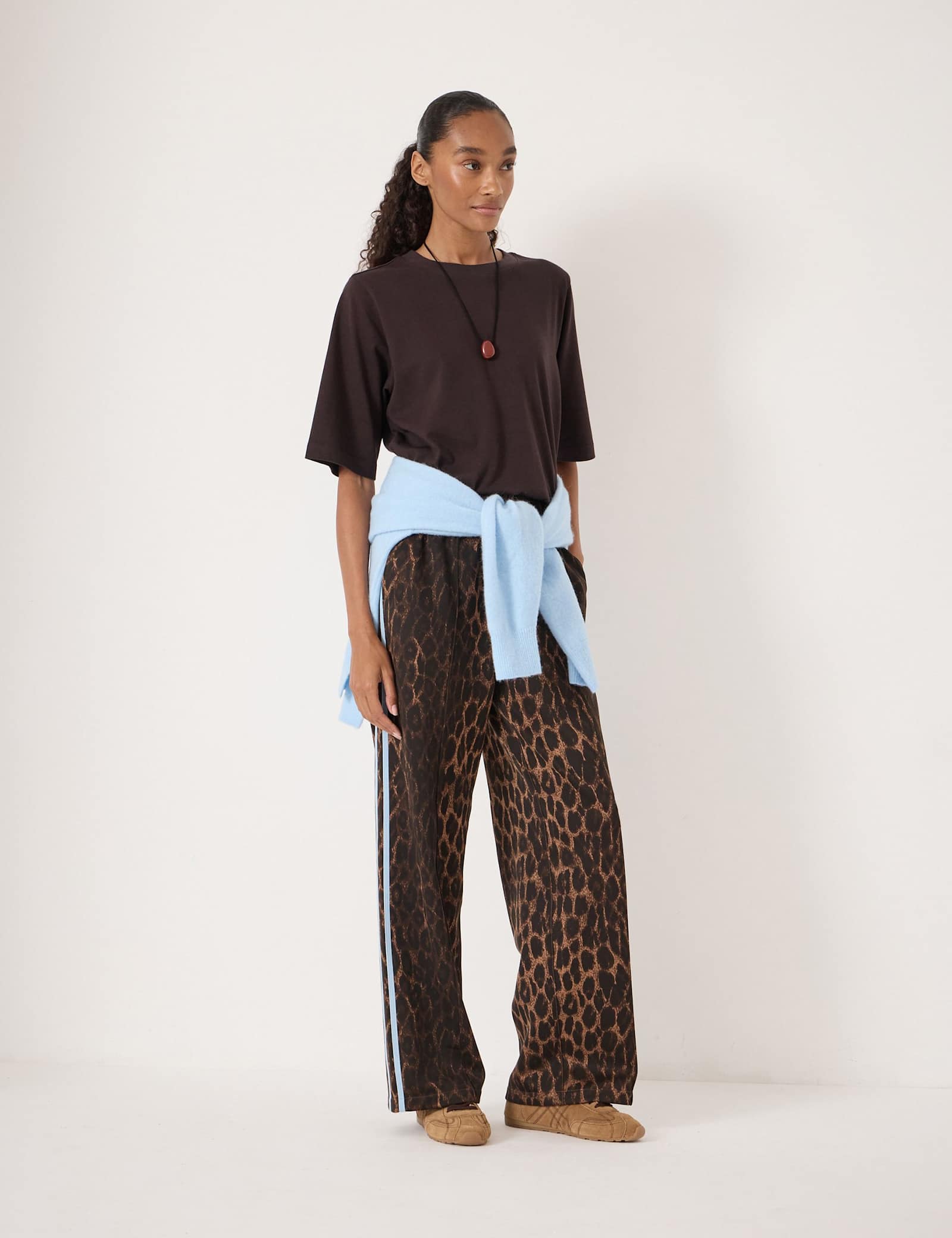 Cotton Blend Animal Print Joggers - image 4