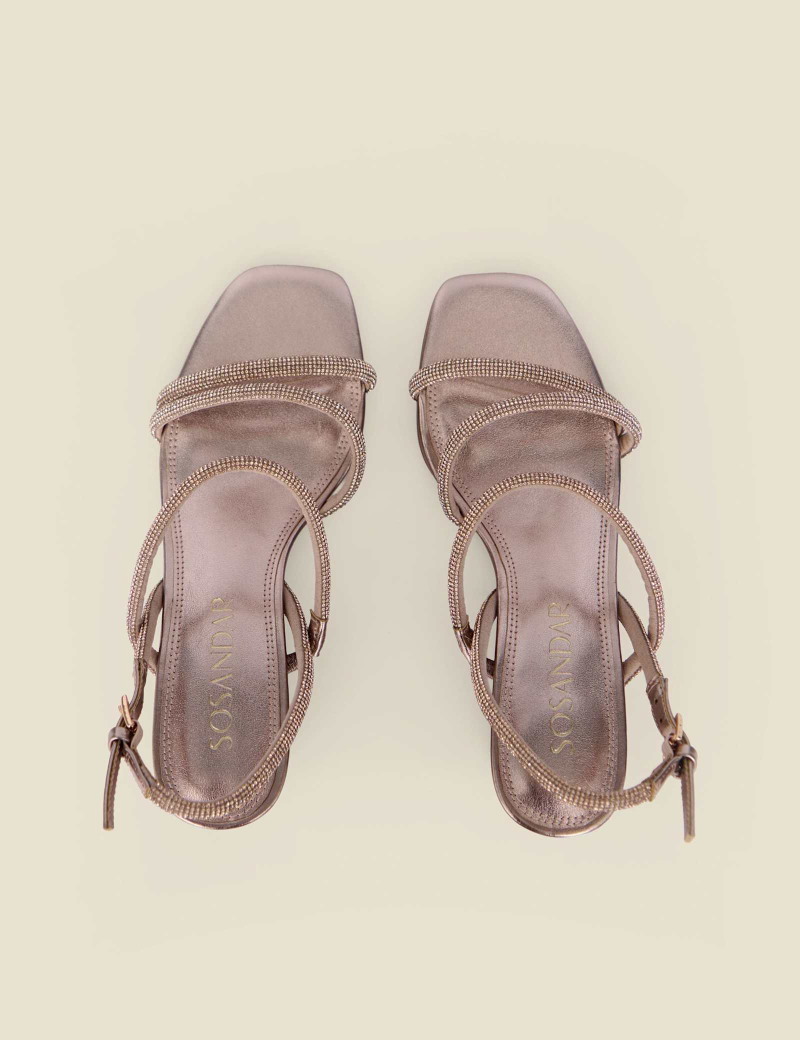 Metallic Ankle Strap Wedge Espadrilles - image 2