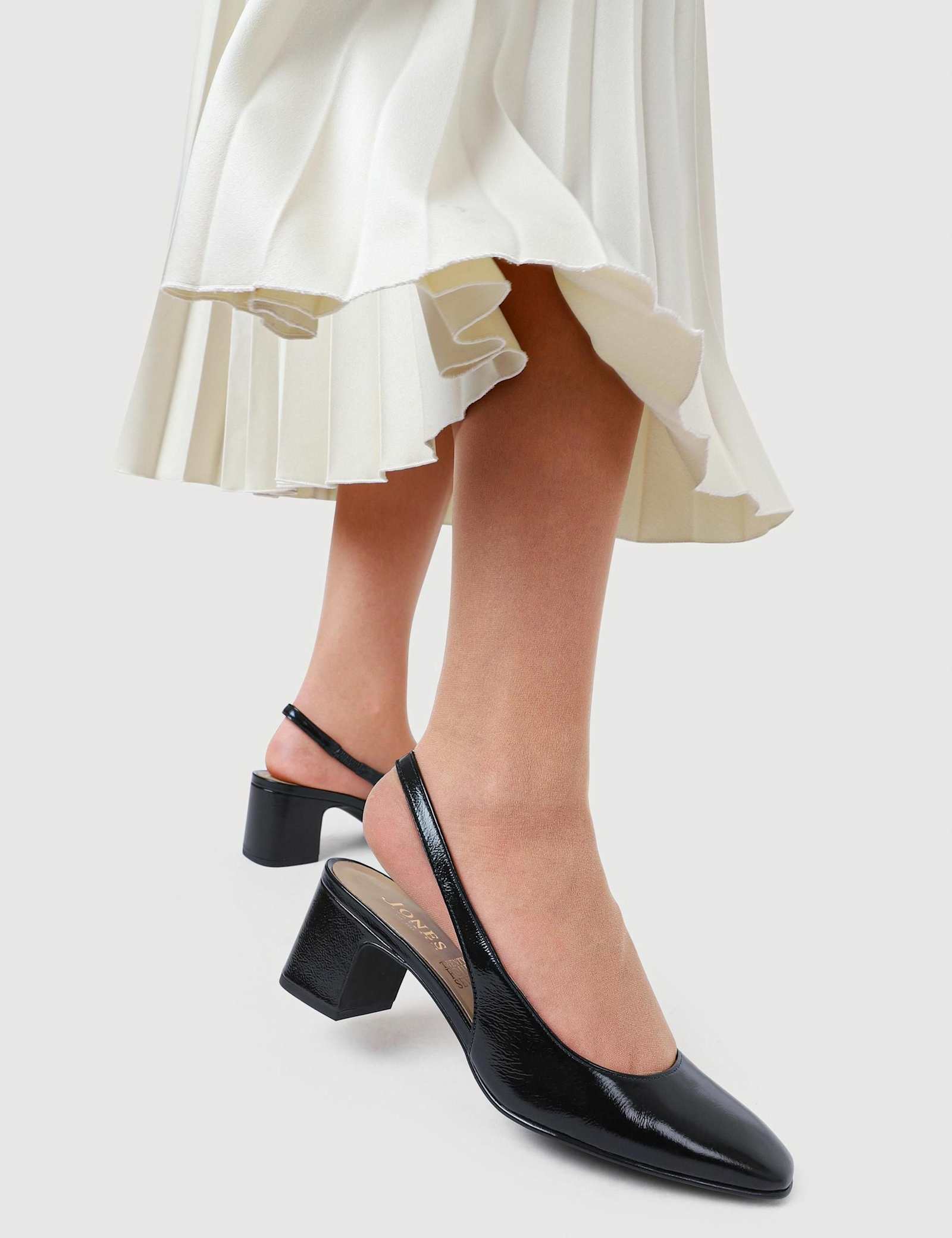 Leather Kitten Heel Court Shoes - image 2
