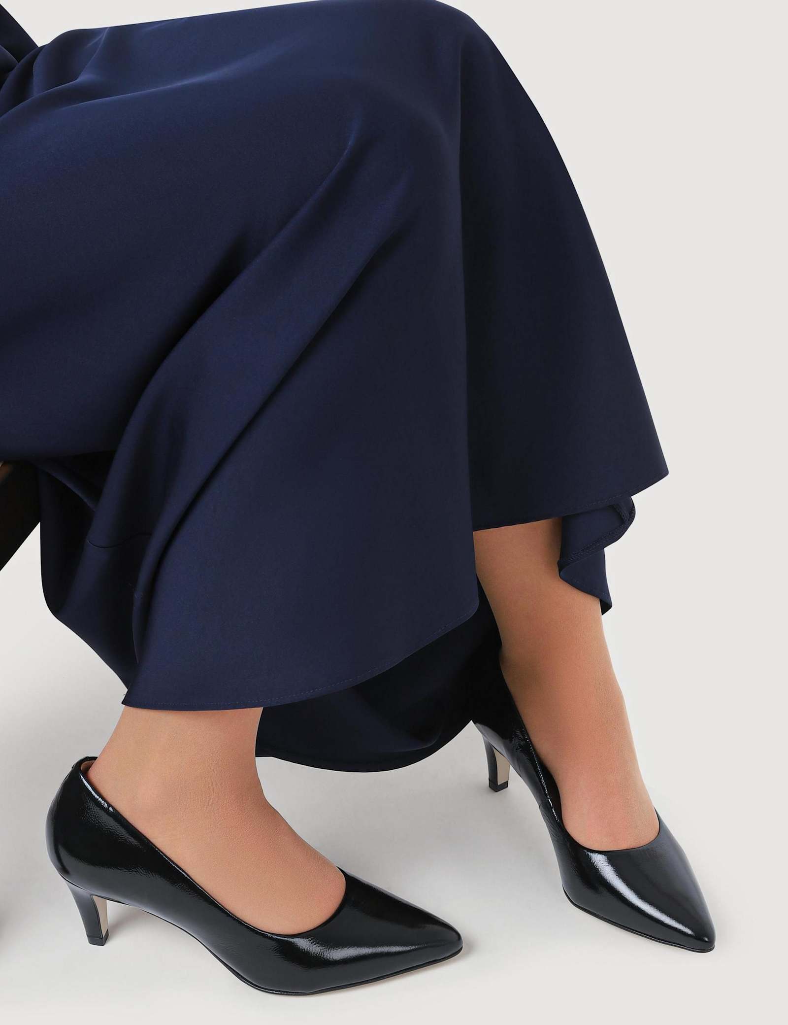Leather Stiletto Heel Pointed Court Shoes - image 3