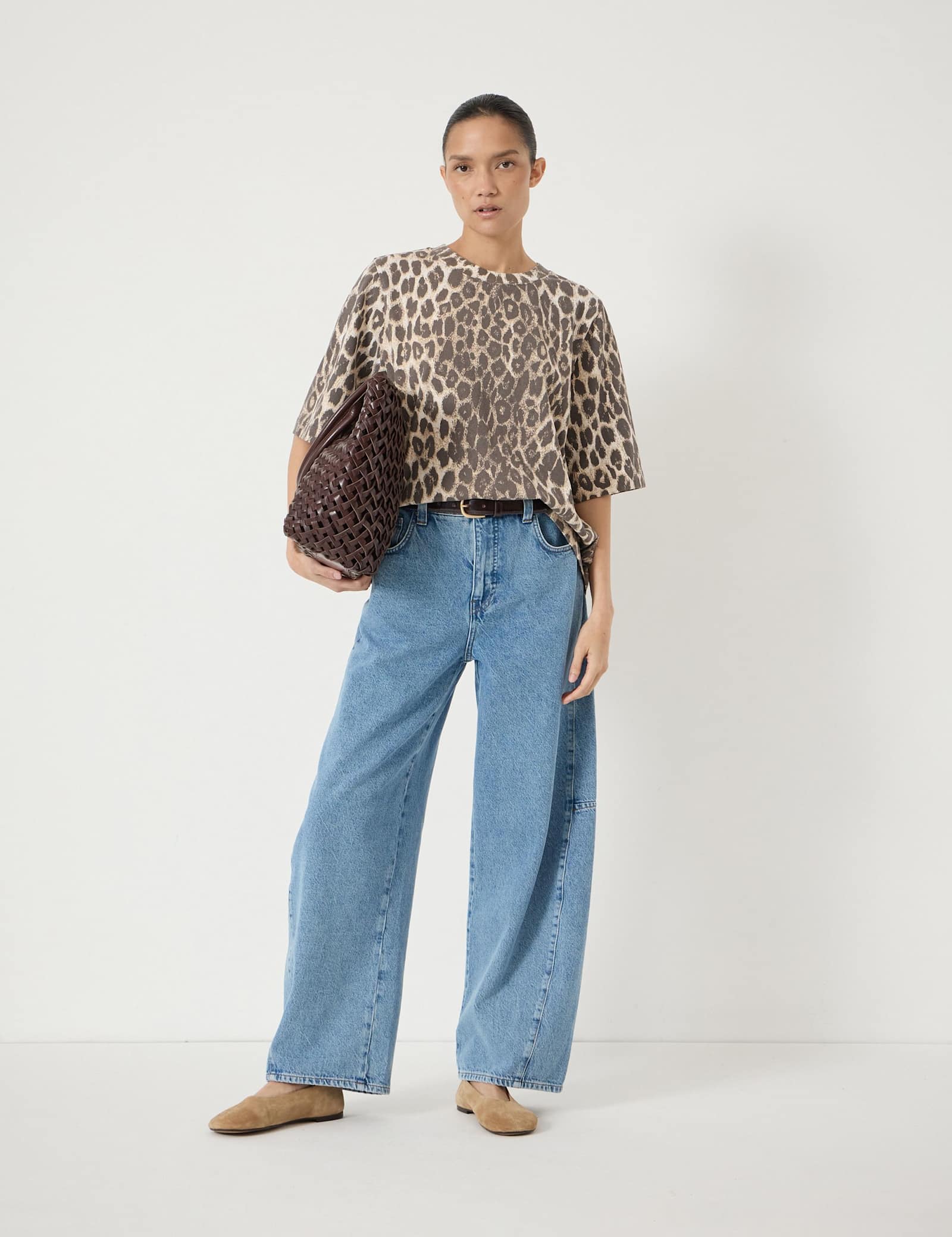 Pure Cotton Leopard Print T-Shirt - image 2