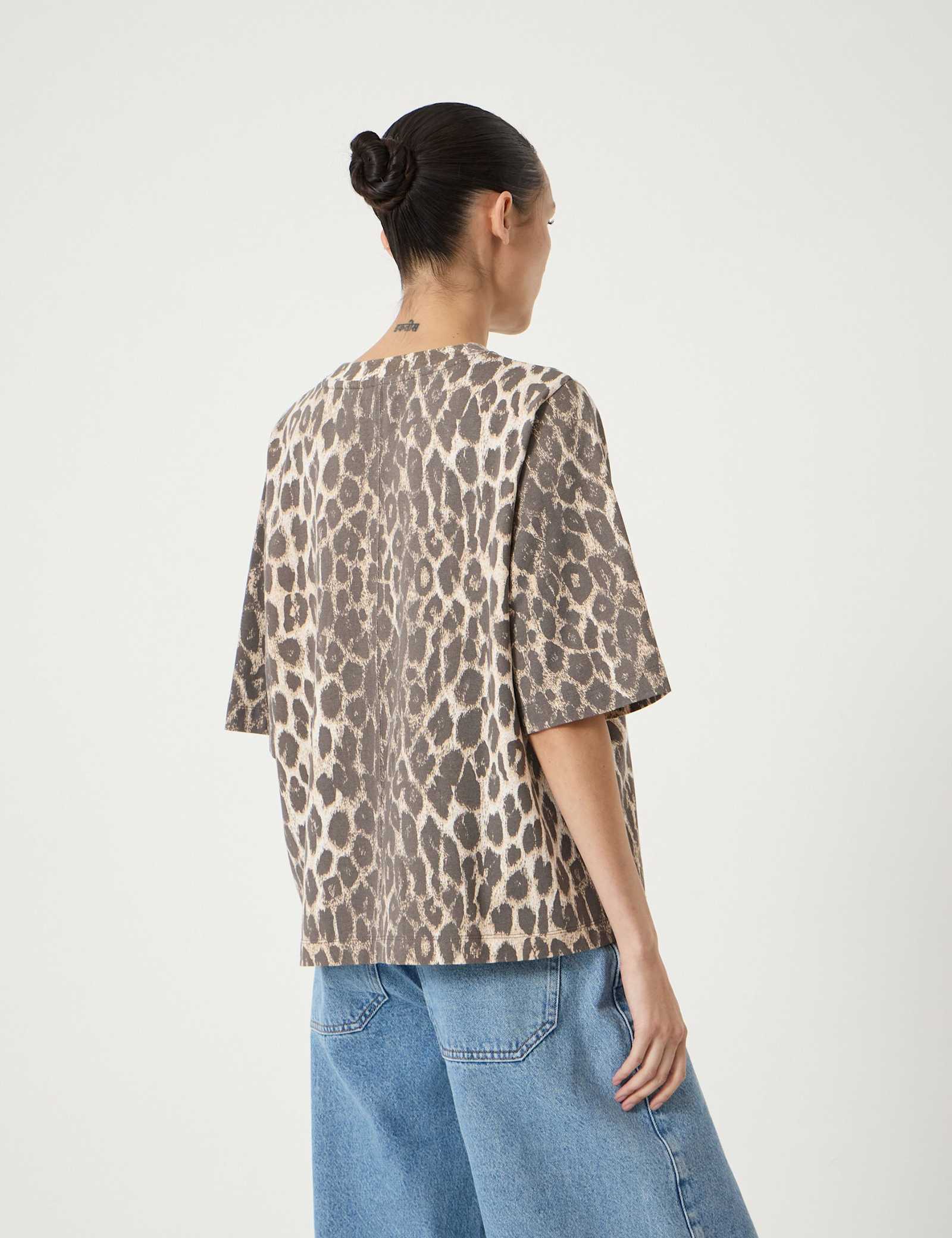 Pure Cotton Leopard Print T-Shirt - image 4
