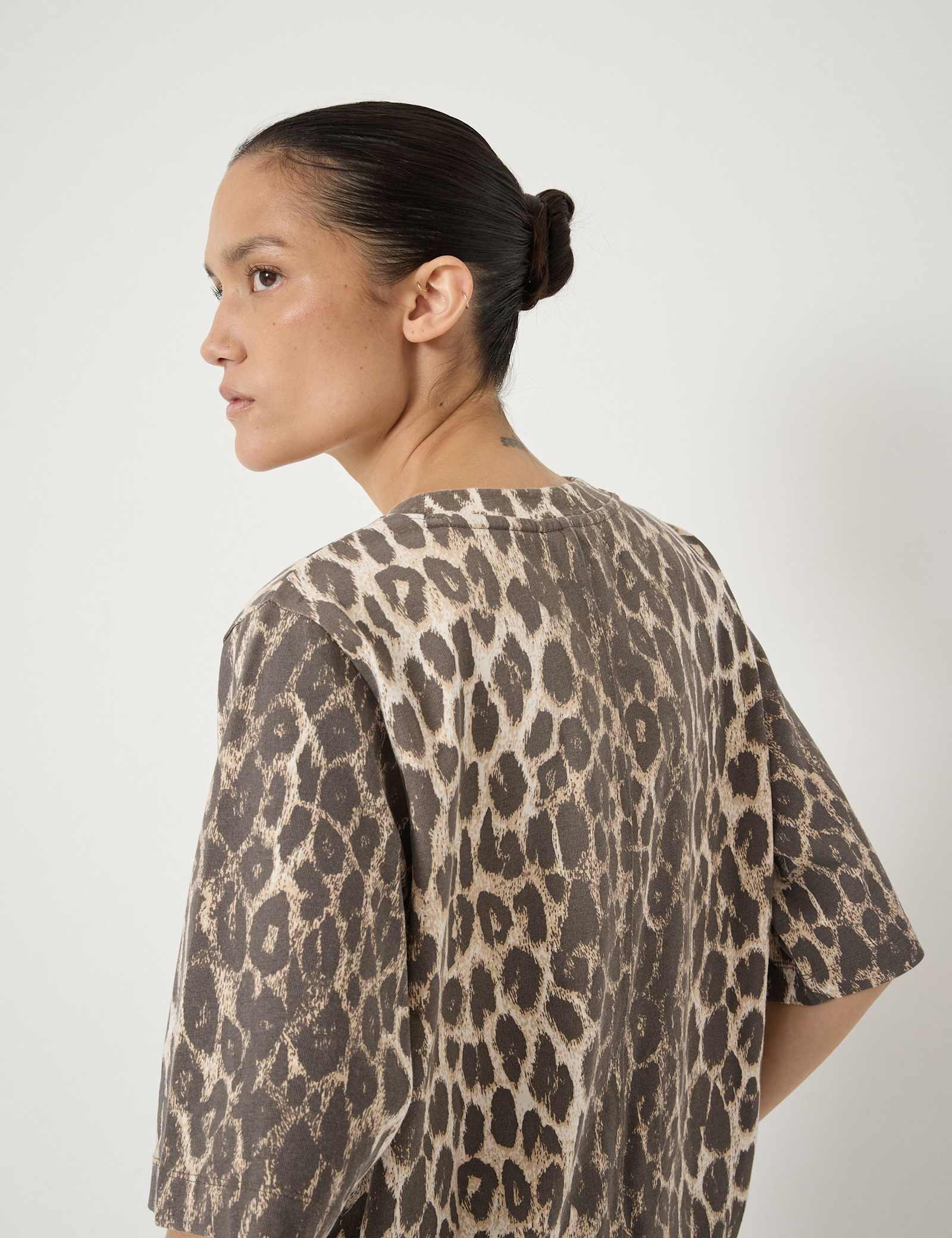 Pure Cotton Leopard Print T-Shirt - image 3