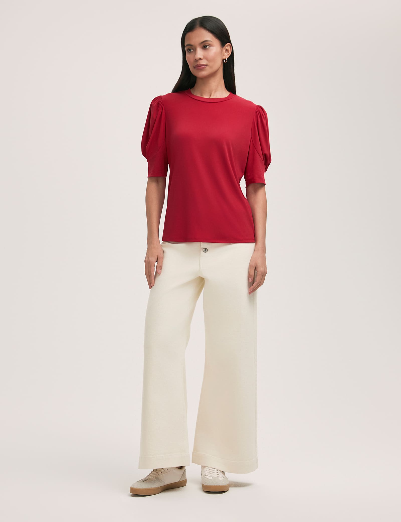Jersey Puff Sleeve Top - image 2