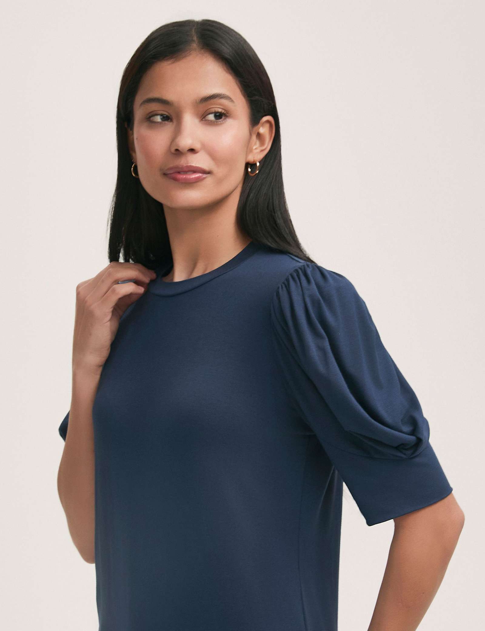 Jersey Puff Sleeve Top - image 3