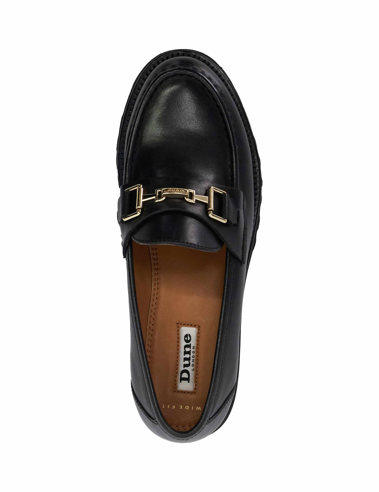 Wide Fit Leather Chunky Flatform Loafers - image 5