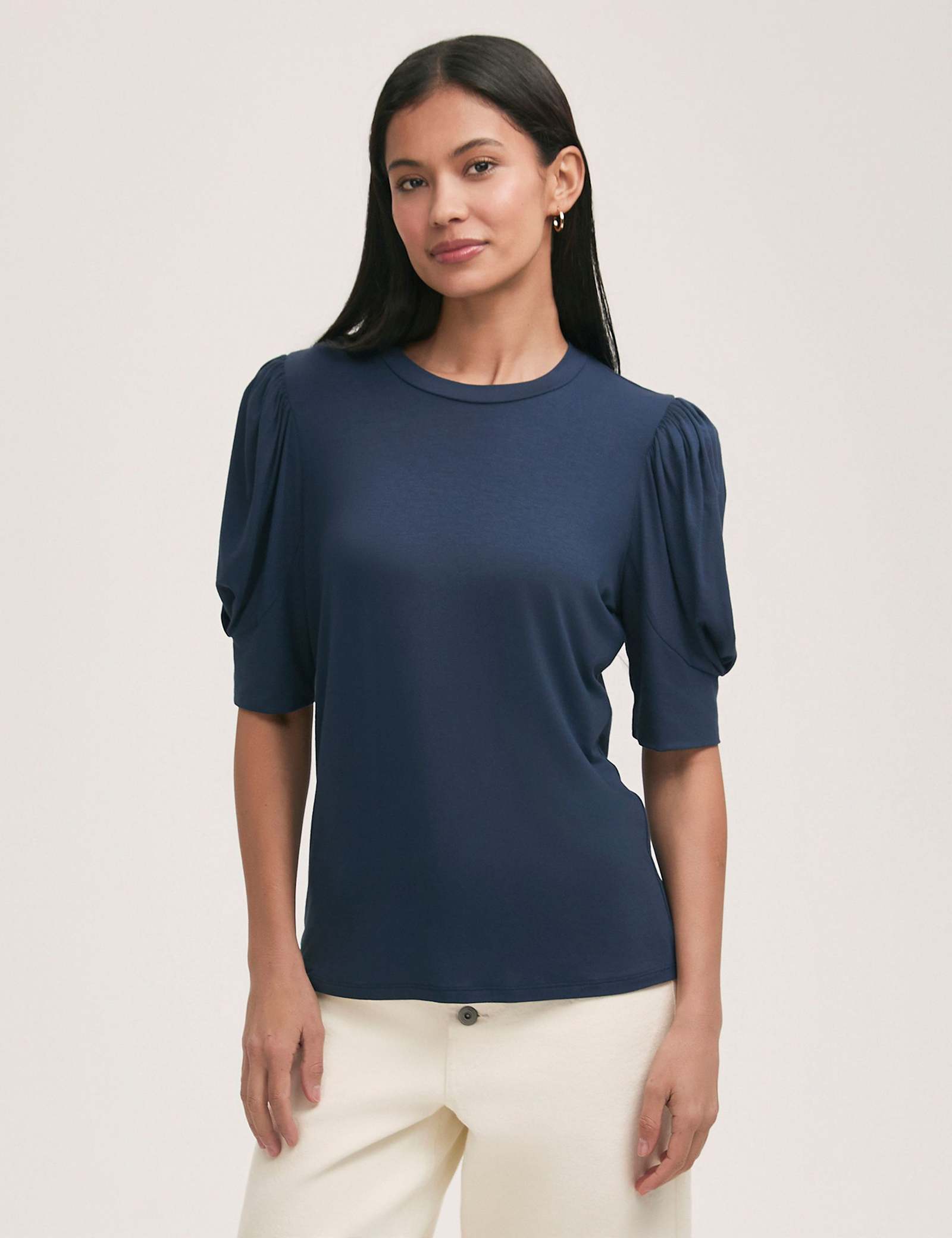 Jersey Puff Sleeve T-Shirt - image 1