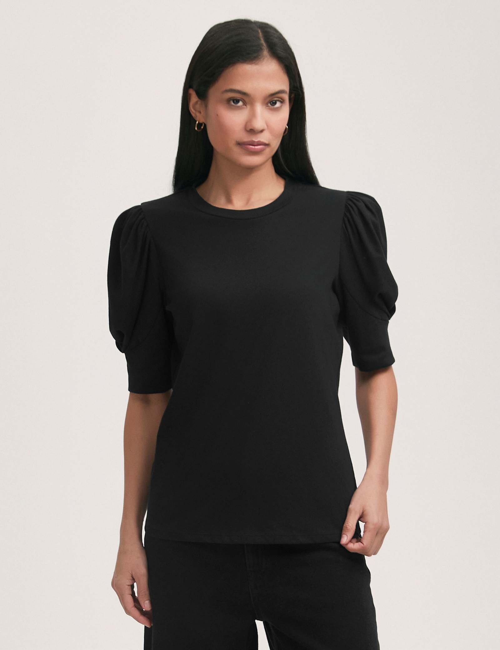 Jersey Puff Sleeve T-Shirt - image 1