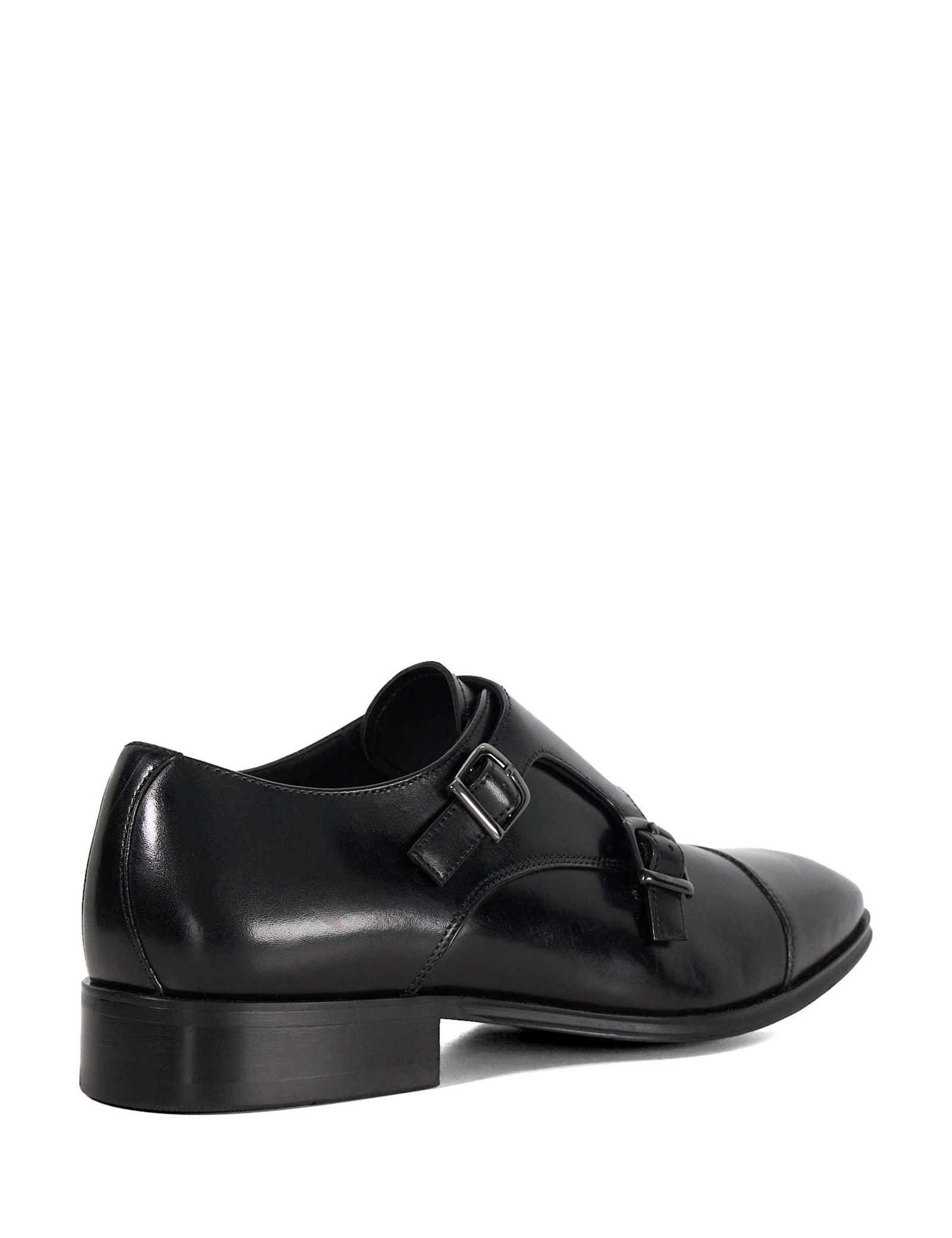 Leather Double Monk Strap Shoes - image 4