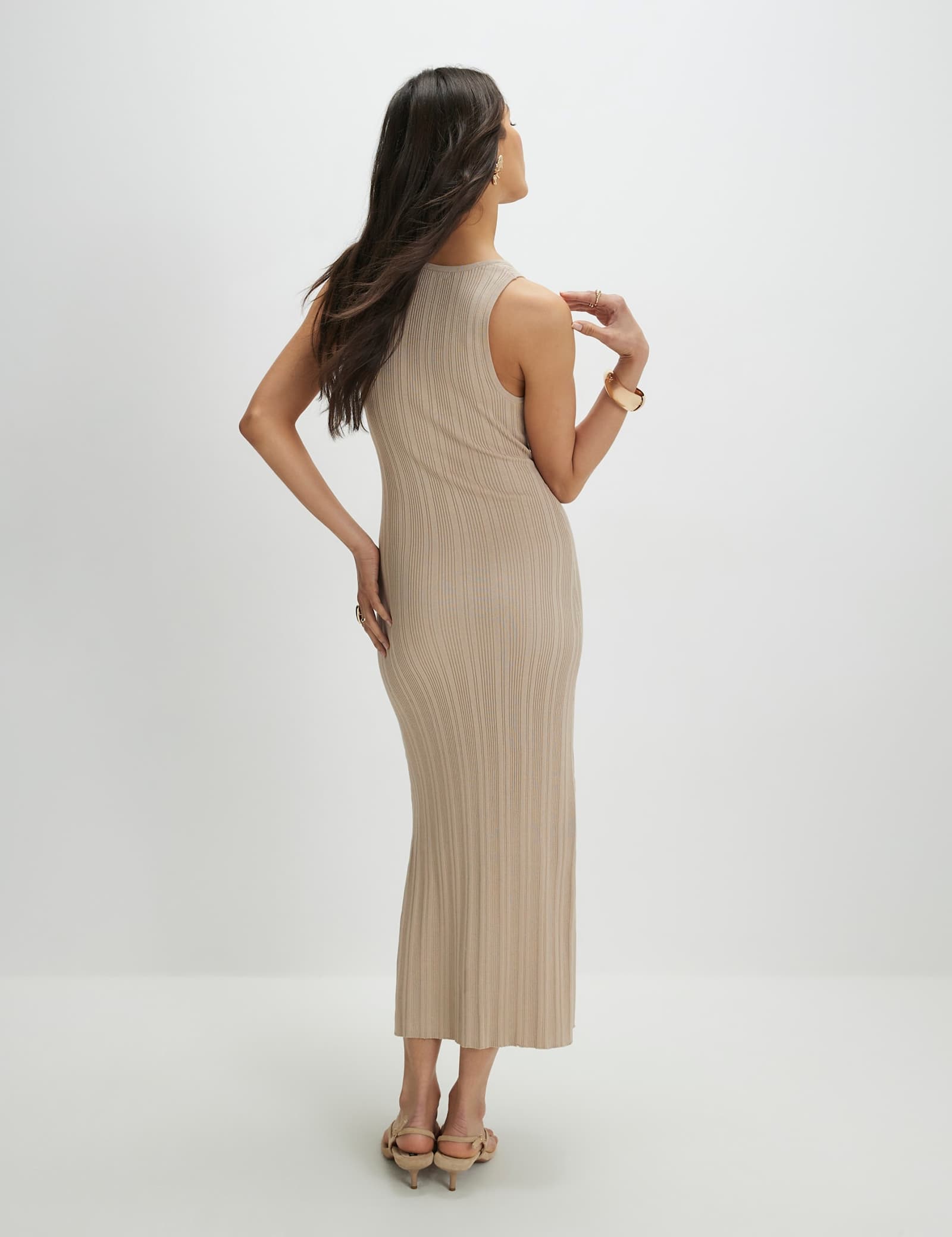 Ribbed Knitted Bodycon Midi Dress - image 4