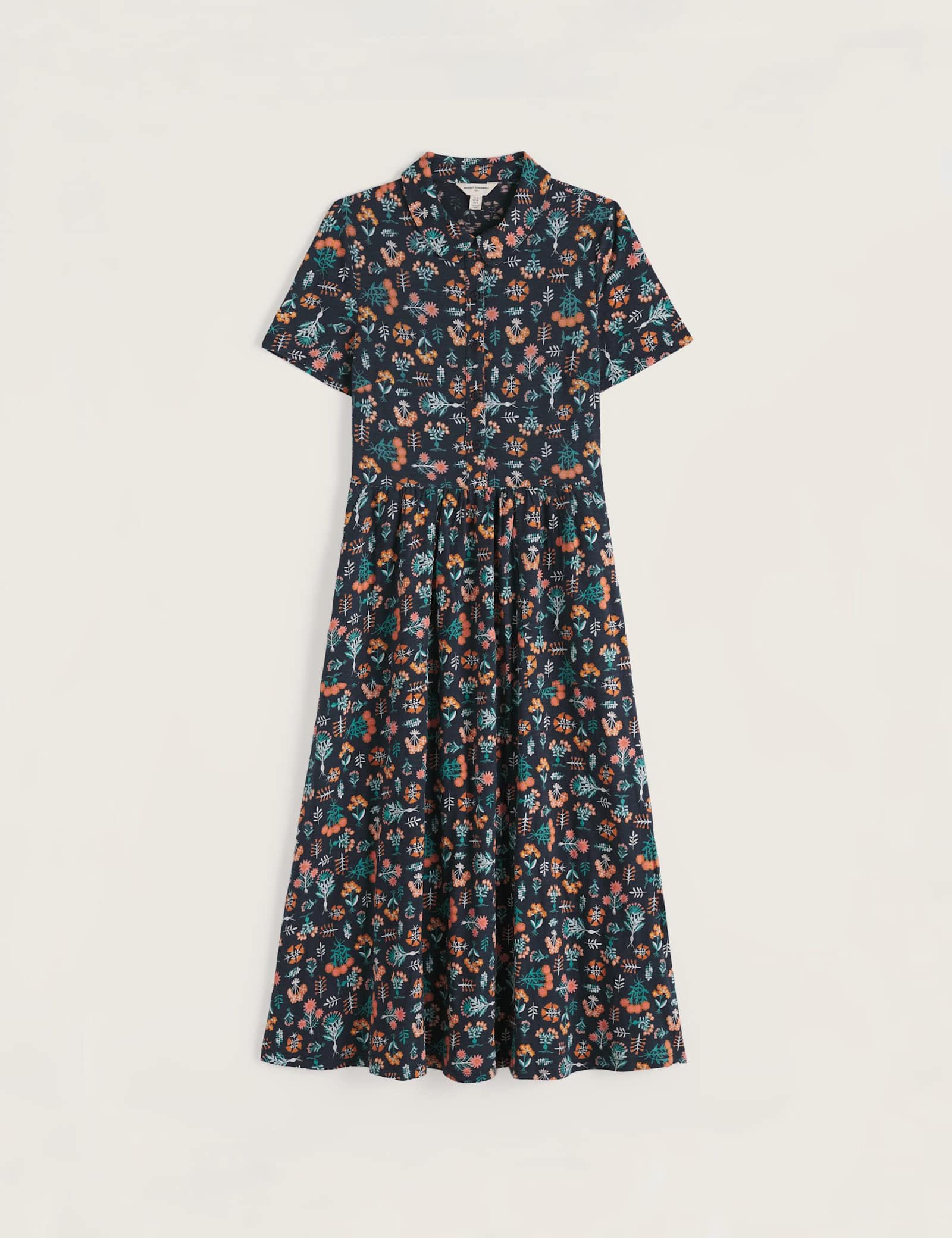 Pure Cotton Floral Midi Shirt Dress - image 1