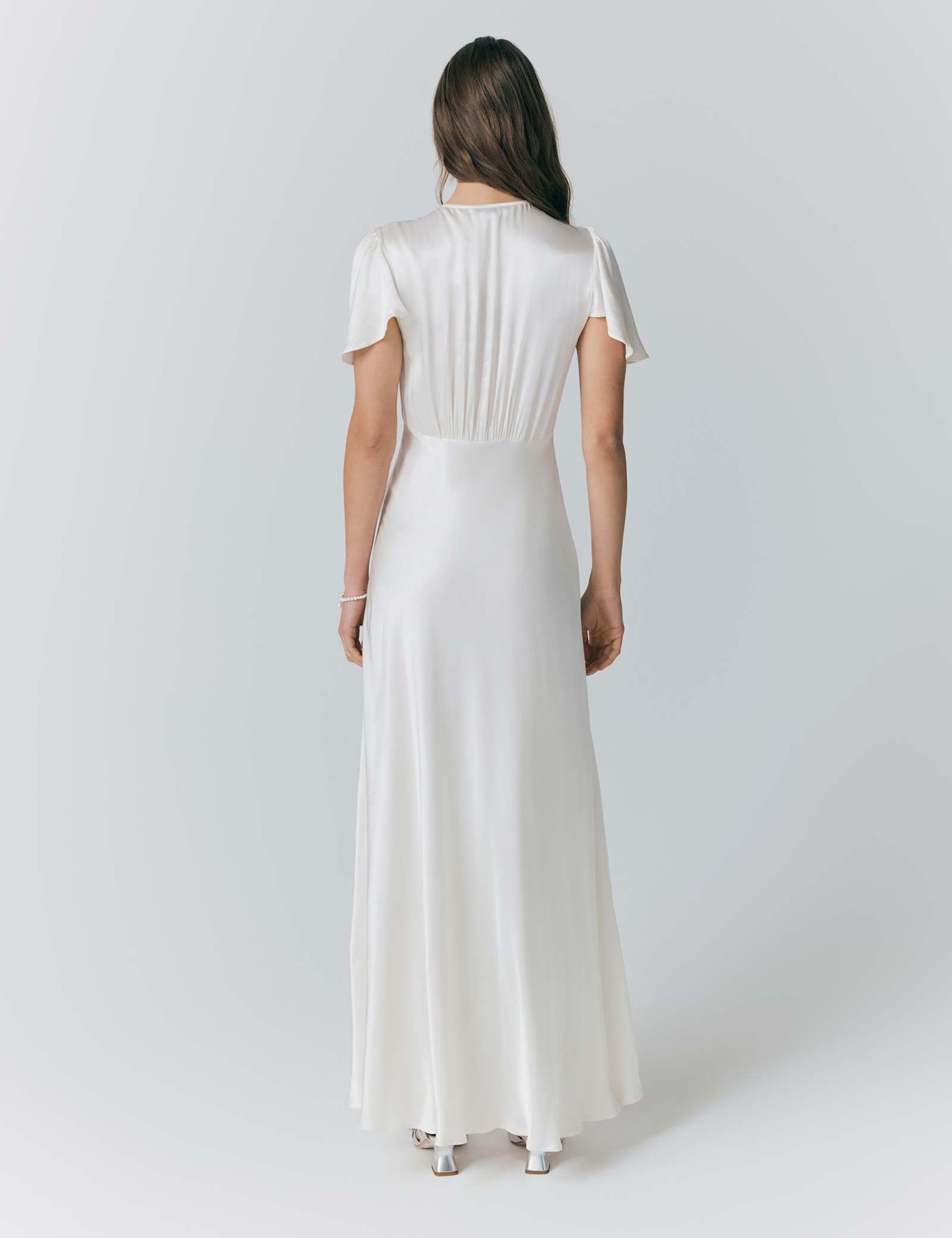 Satin Button Front Maxi Waisted Dress - image 5
