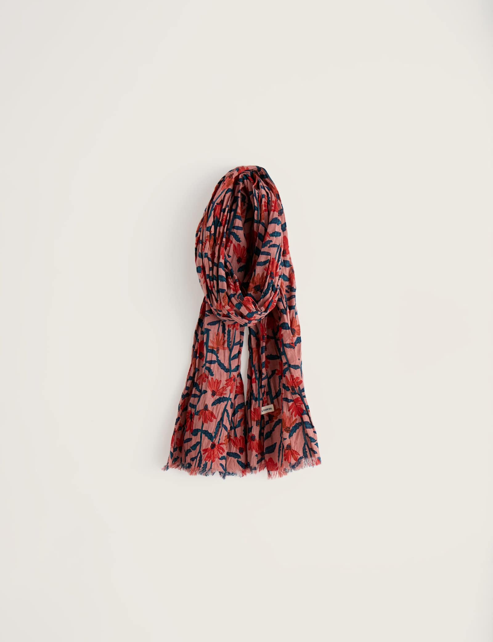 Pure Cotton Floral Scarf - image 1