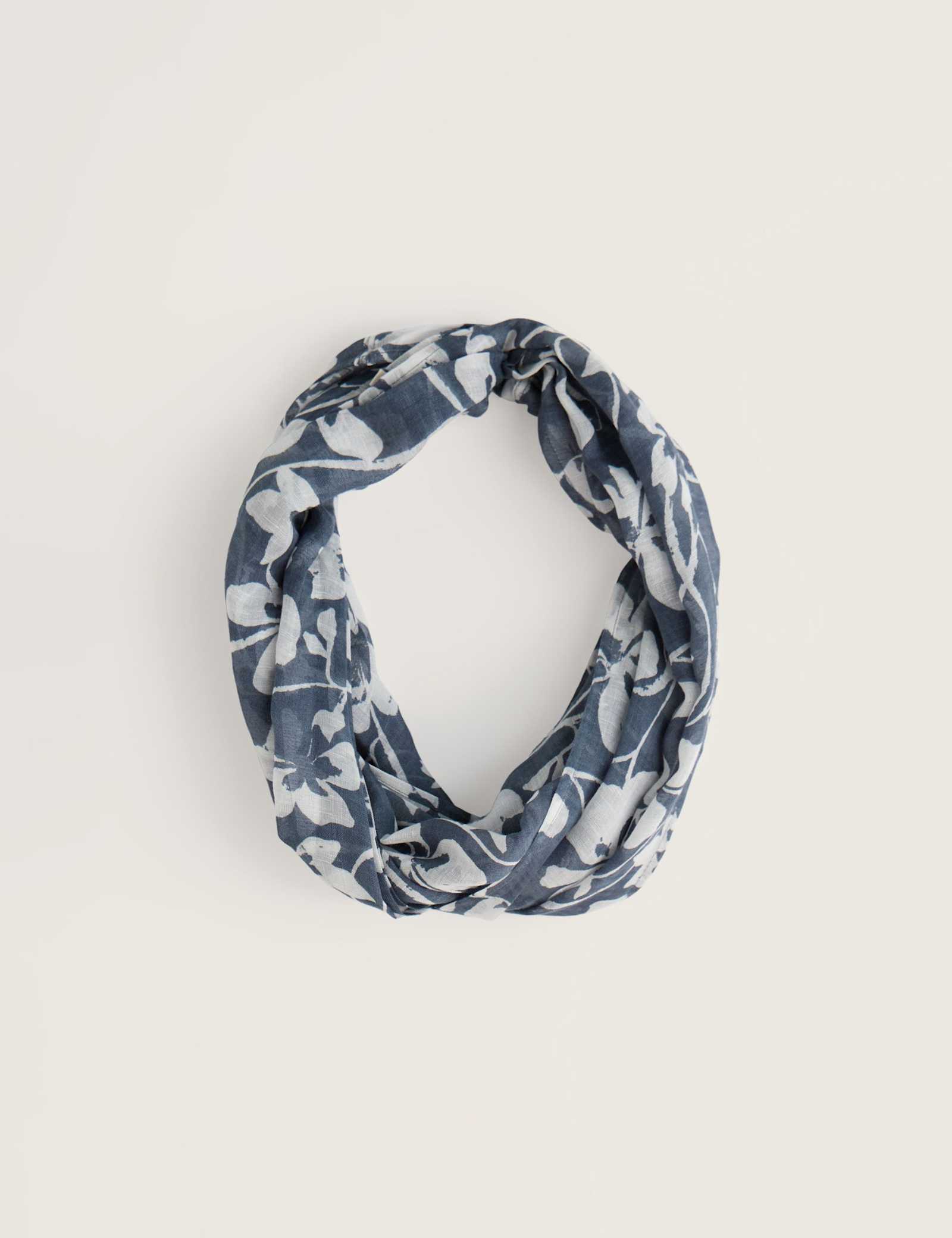 Modal Rich Woven Floral Snood with Linen - image 1
