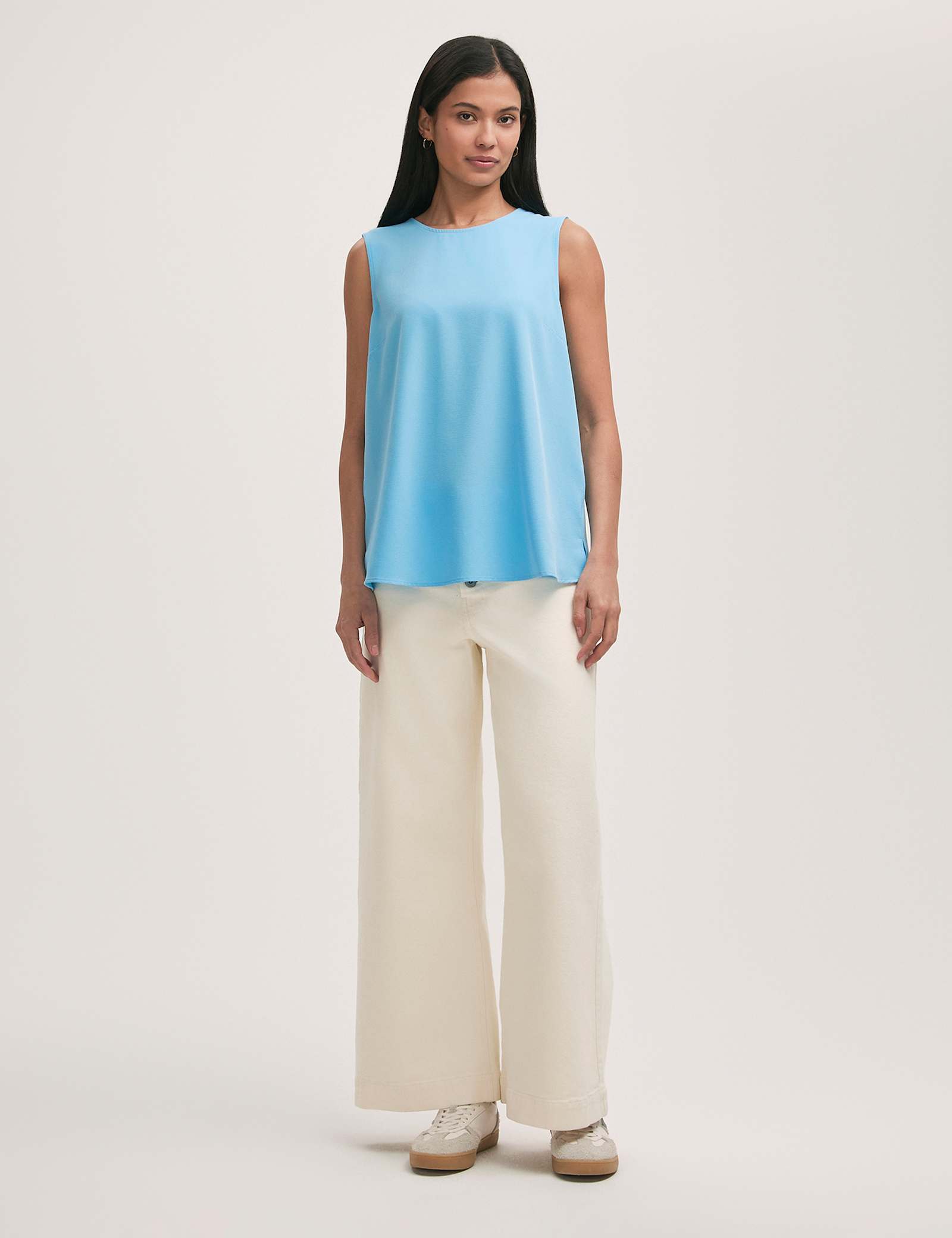 Crepe Round Neck Shell Top - image 2