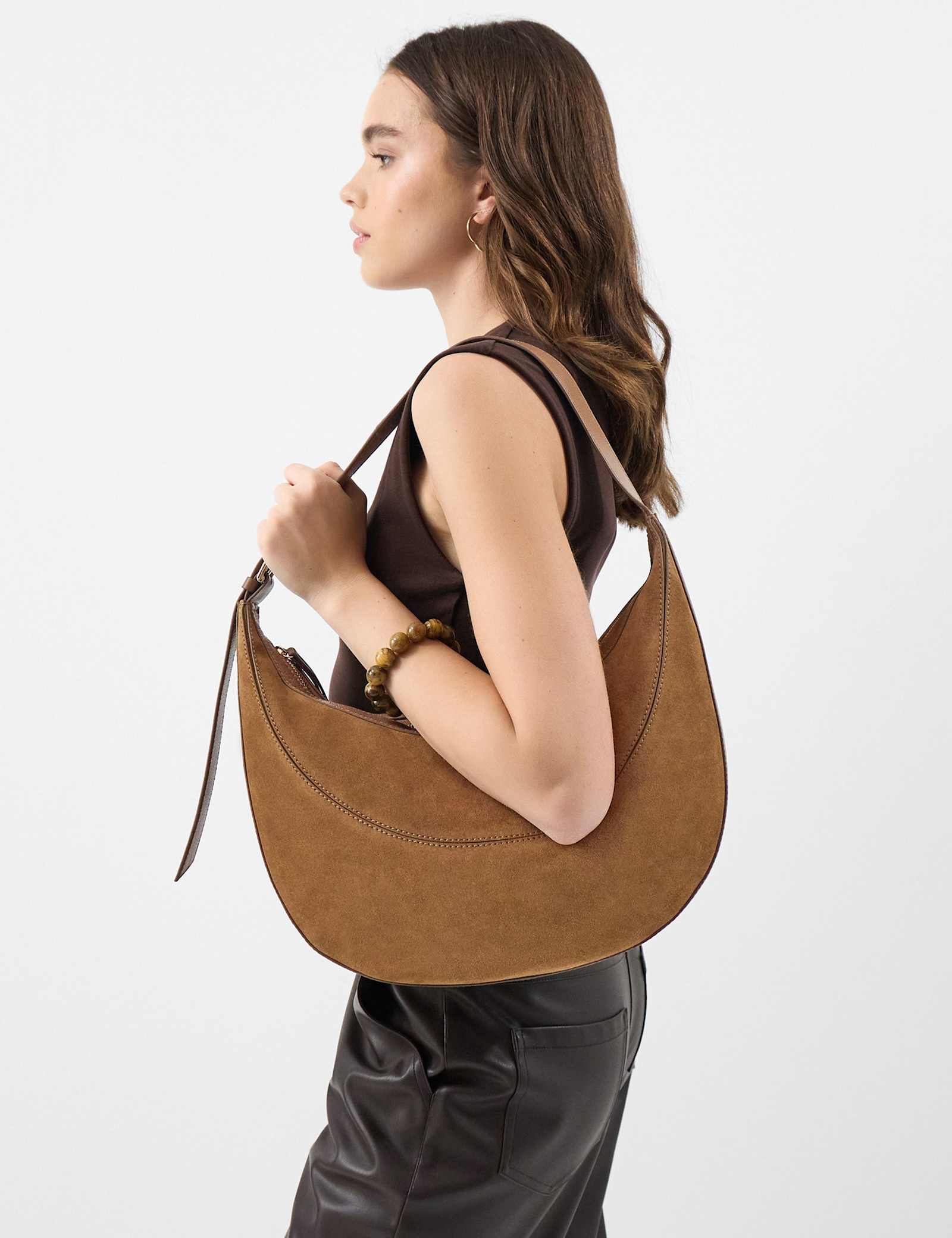 Suede Shoulder Bag - image 4