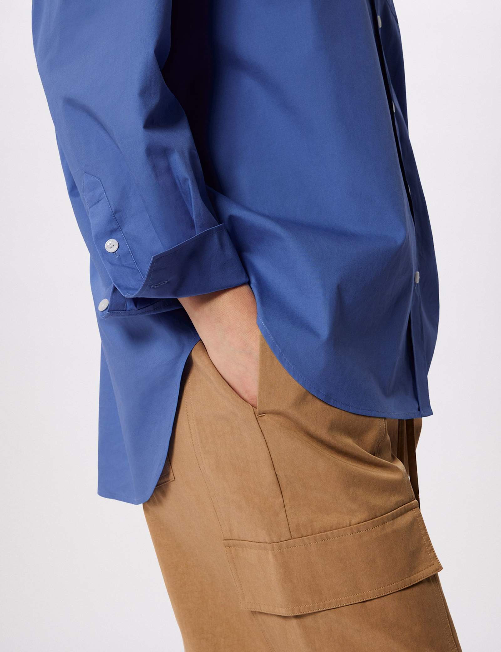 Pure Cotton Poplin Oversized Shirt - image 4