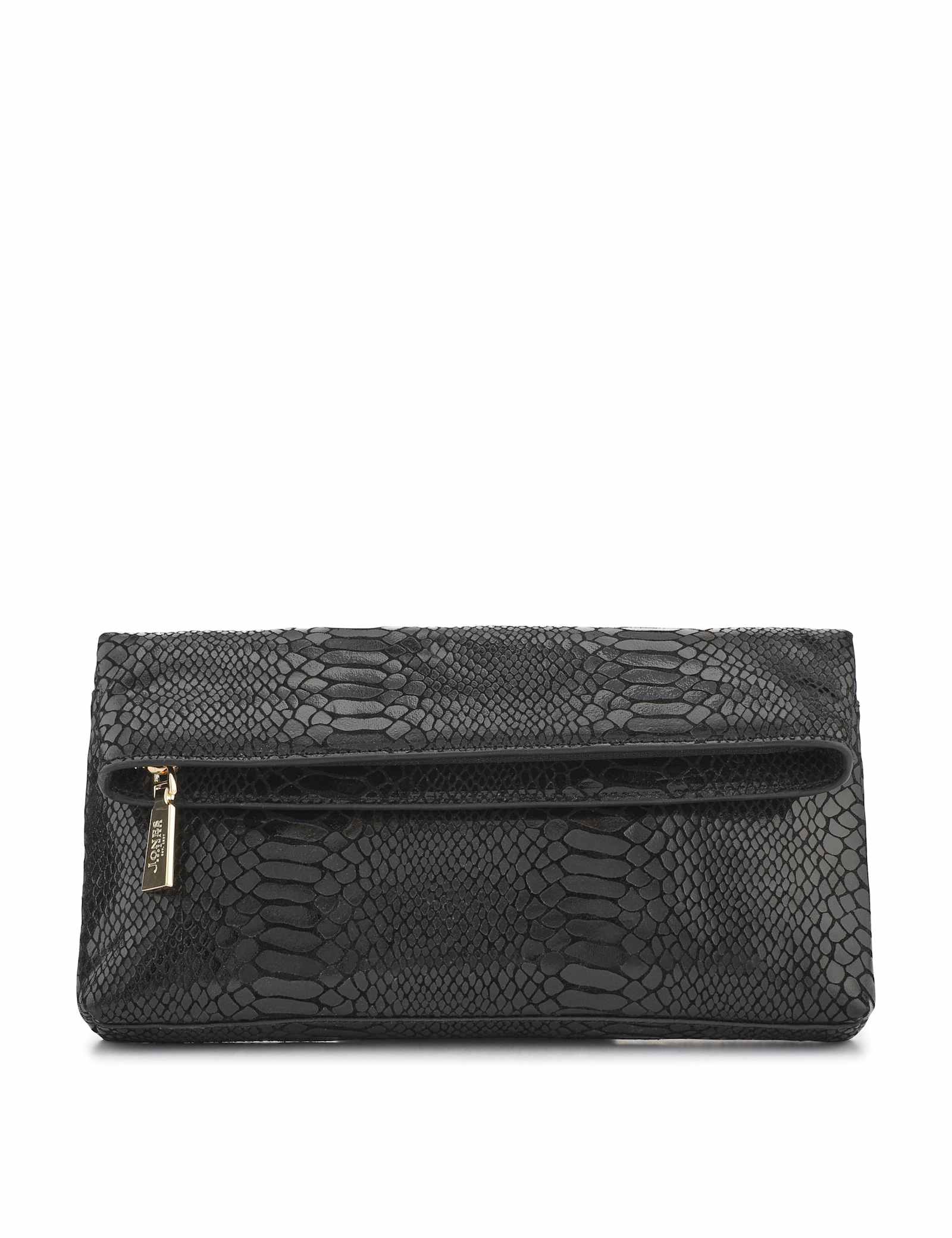Leather Patent Snakeskin Clutch Bag - image 5