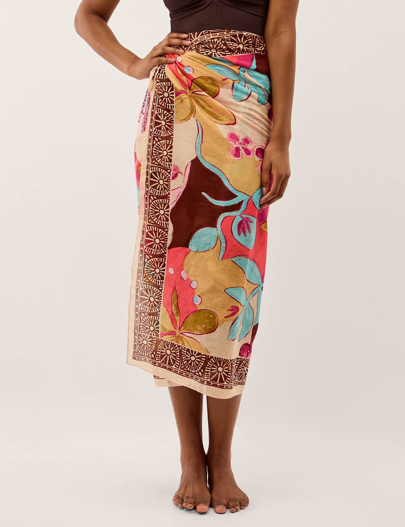 Cotton Rich Floral Sarong - image 2