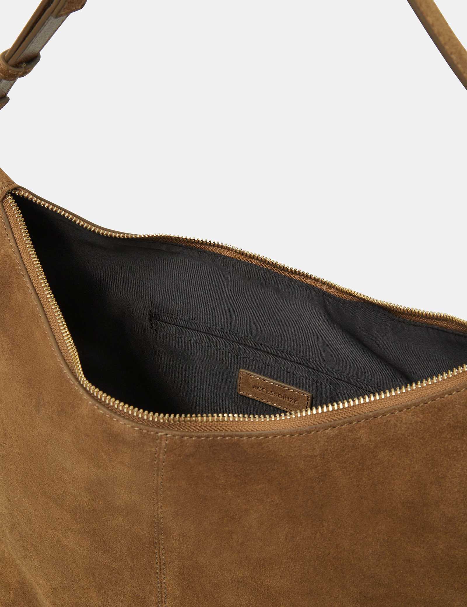 Suede Buckle Strap Shoulder Bag - image 3
