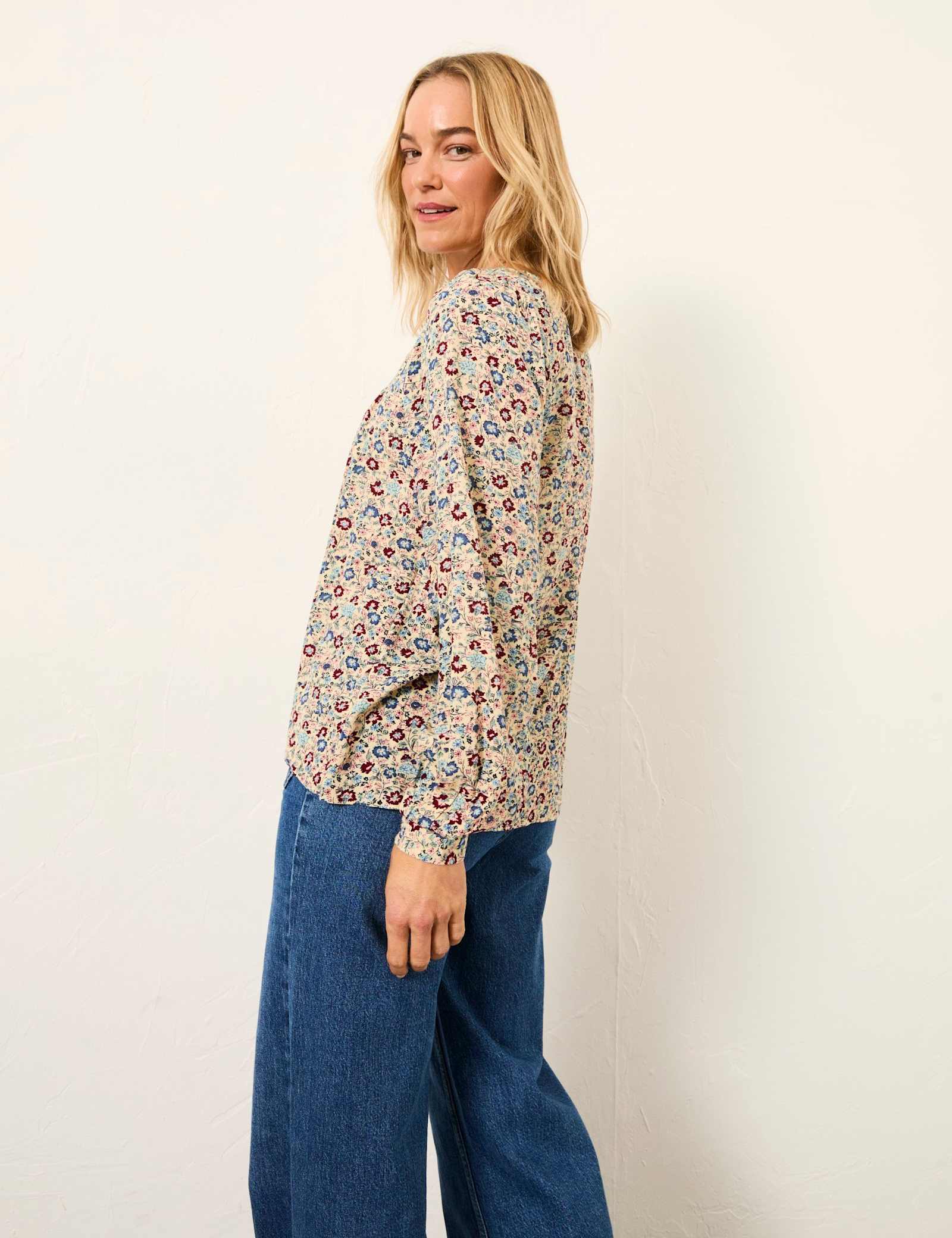 Ditsy Floral Square Neck Blouse - image 3