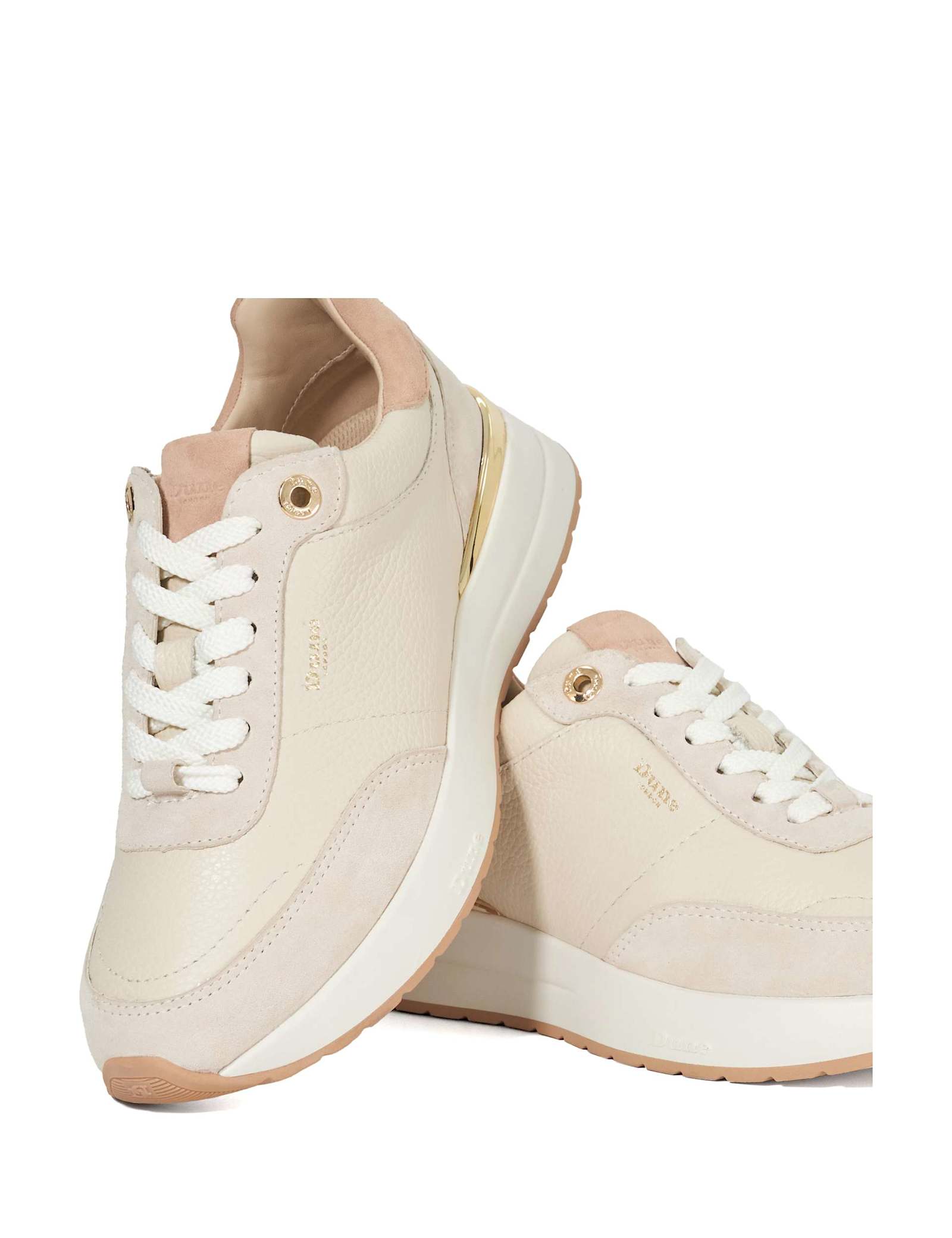 Leather Metallic Trainers - image 2