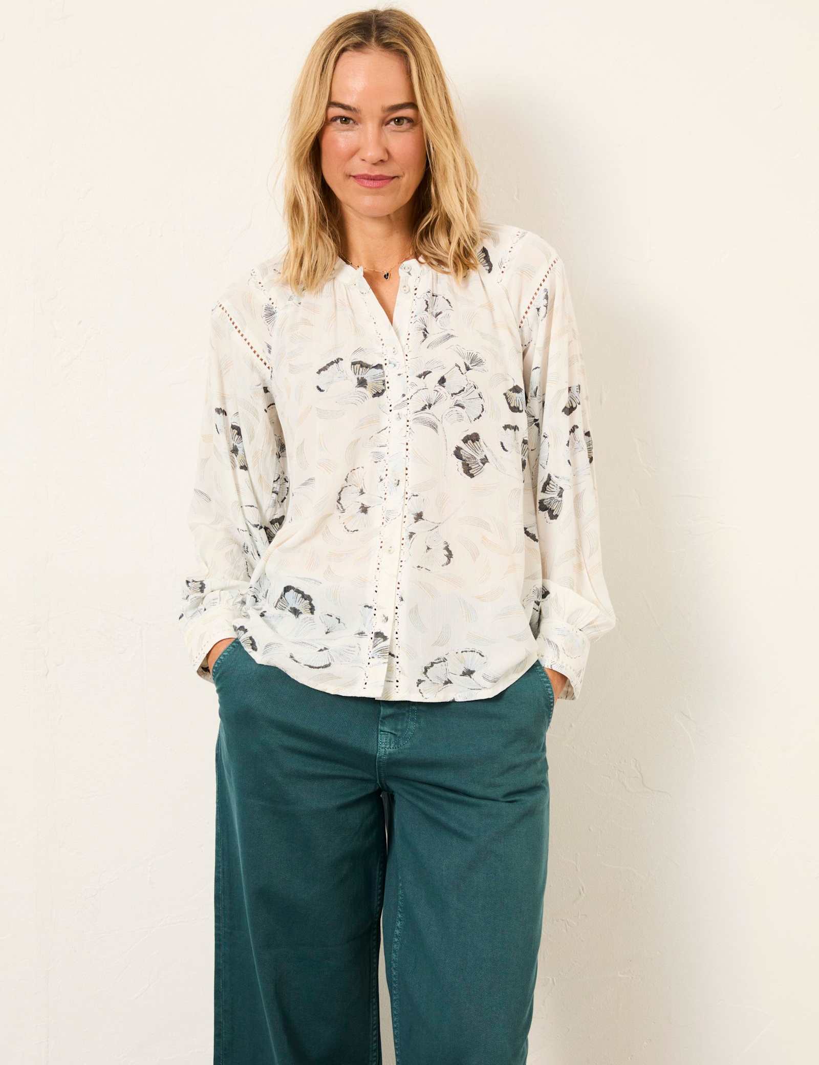 Floral Button Through Blouse - image 2
