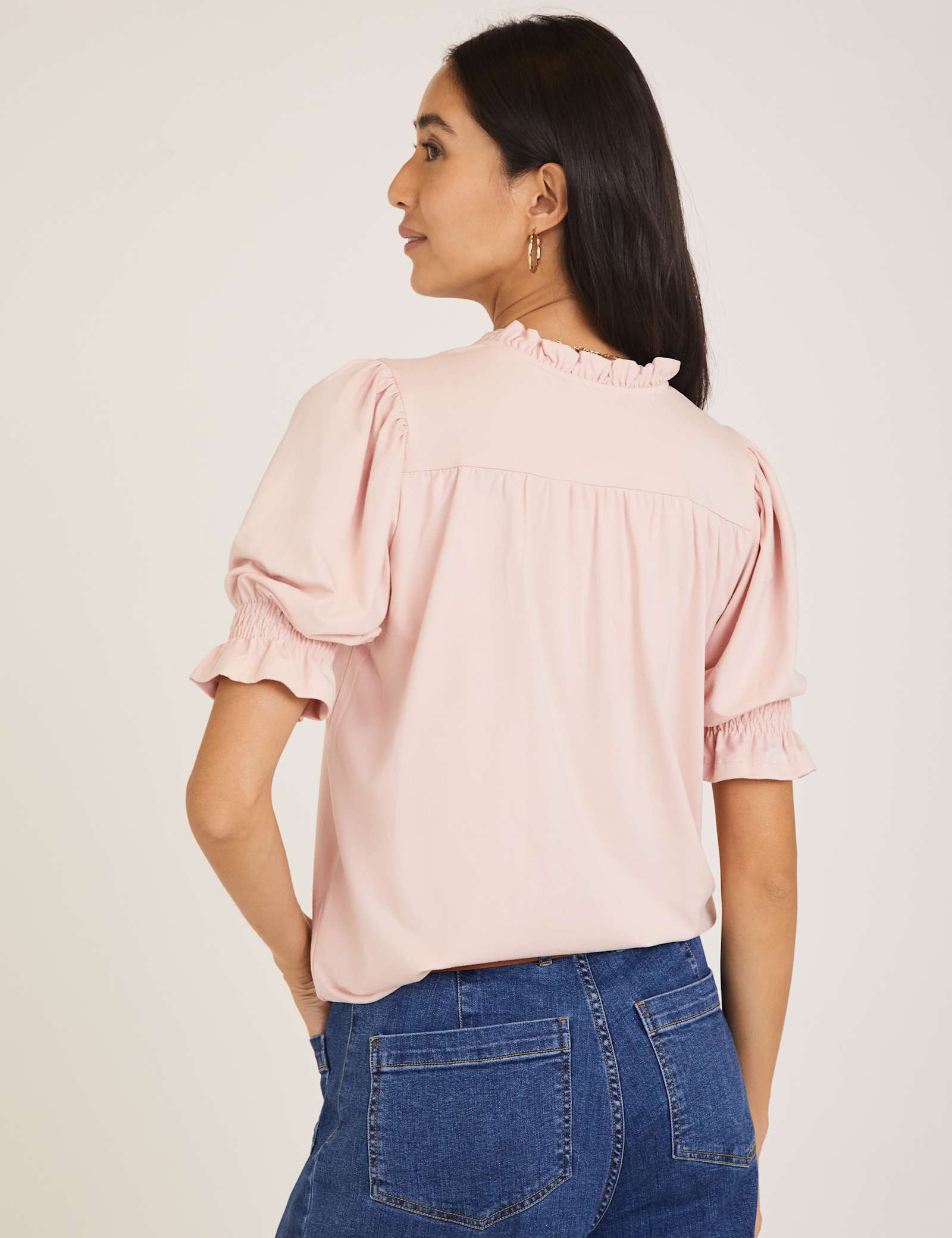 Notch Neck Frill Detail Blouse - image 5