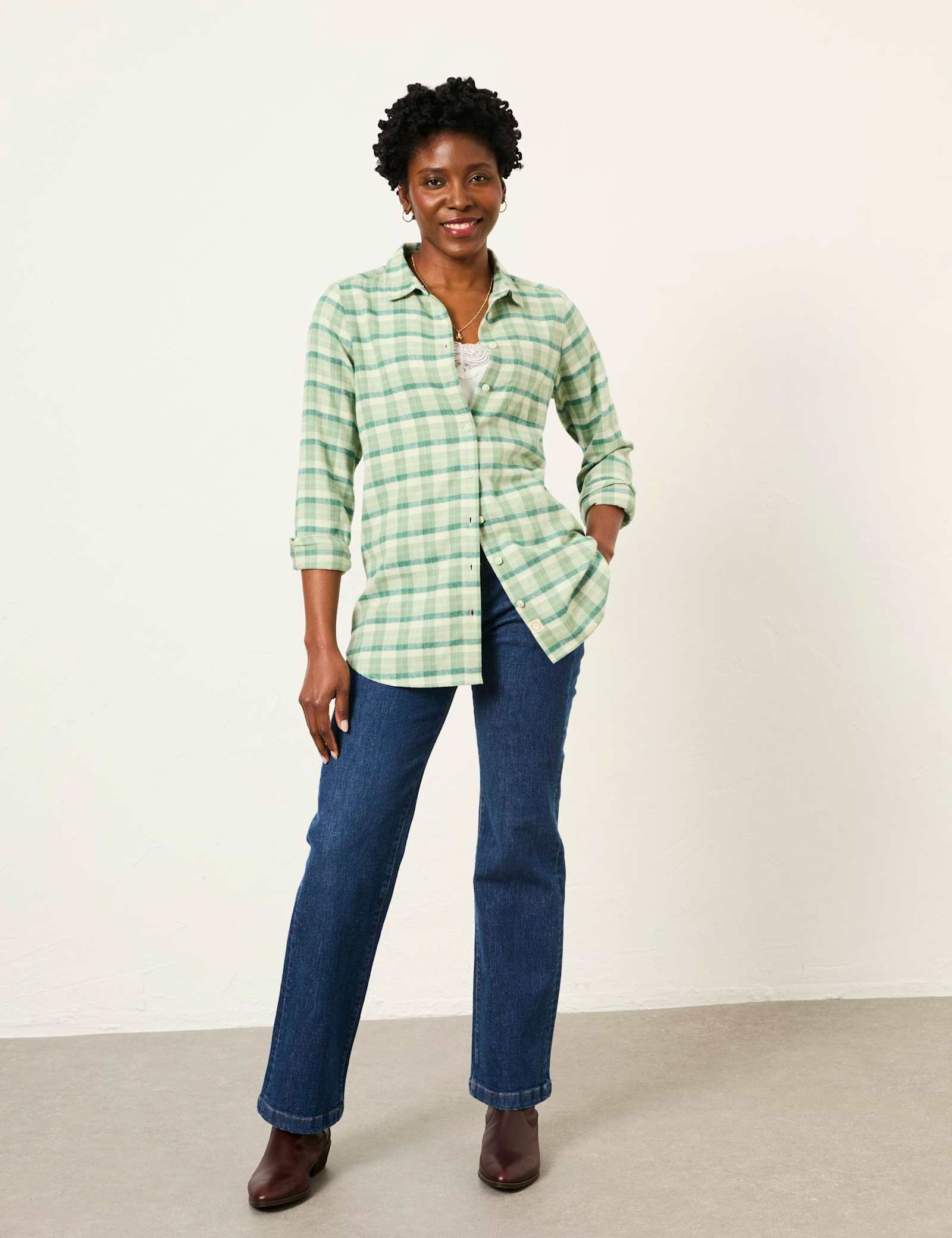 Pure Cotton Checked Shirt - image 2