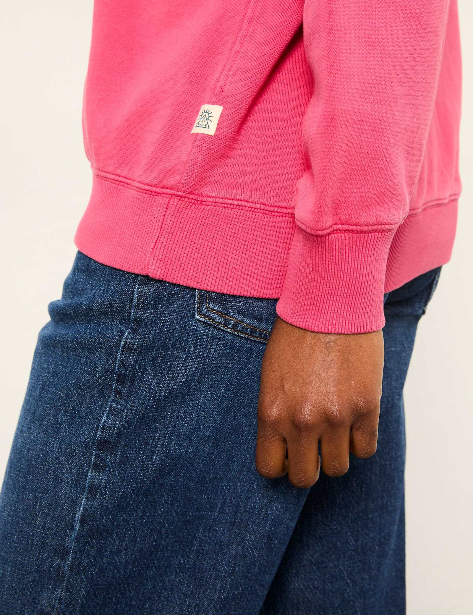 Pure Cotton Textured Crew Neck Sweatshirt - image 4