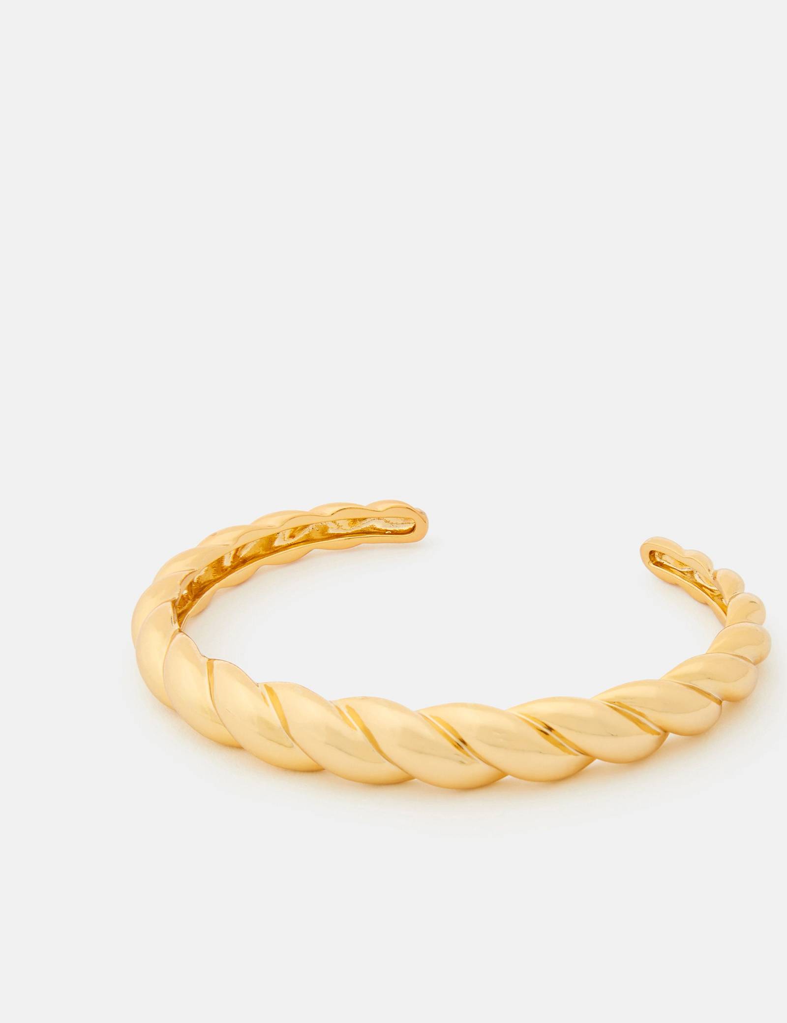 14ct Gold Plated Twisted Wave Bangle - image 3