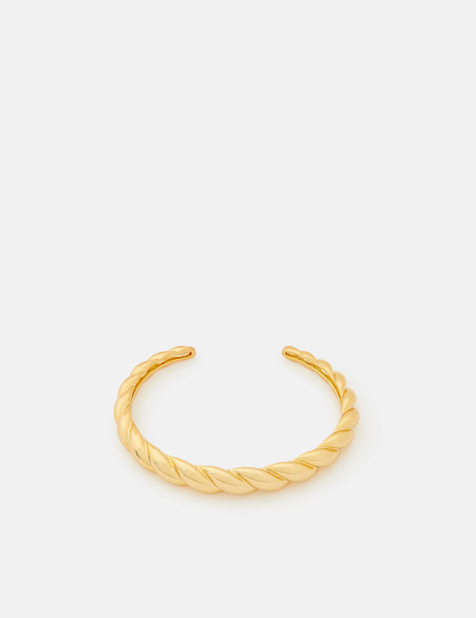 14ct Gold Plated Twisted Wave Bangle - image 2