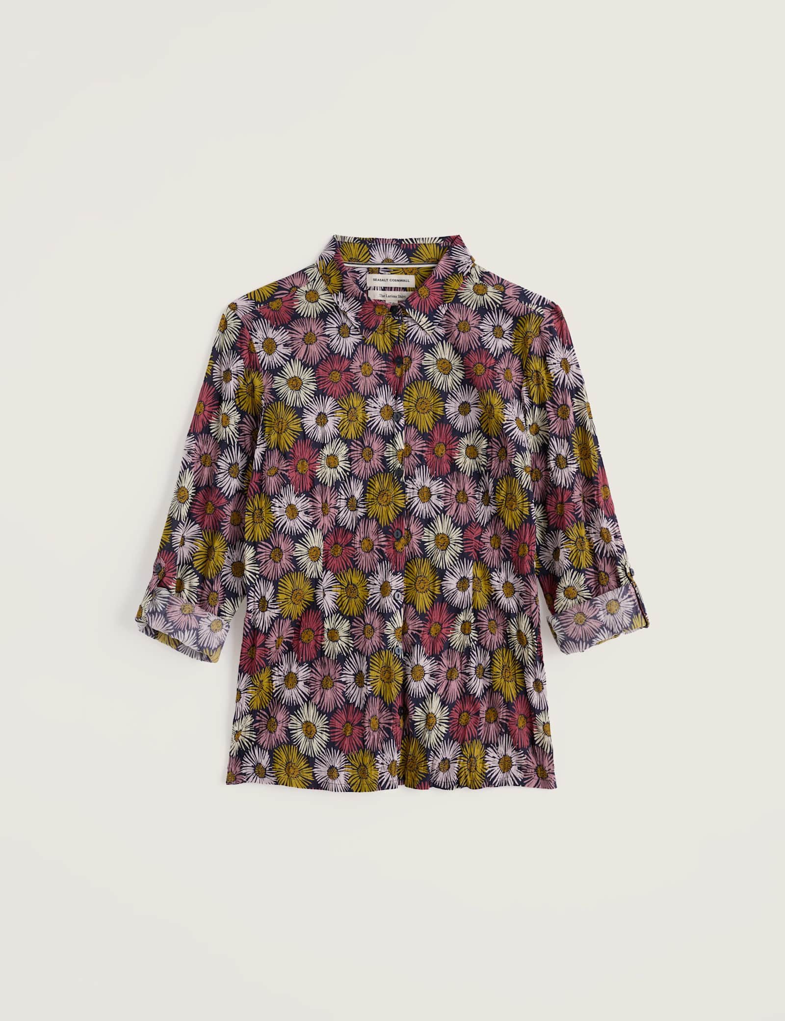 Pure Cotton Floral Collared Shirt - image 1