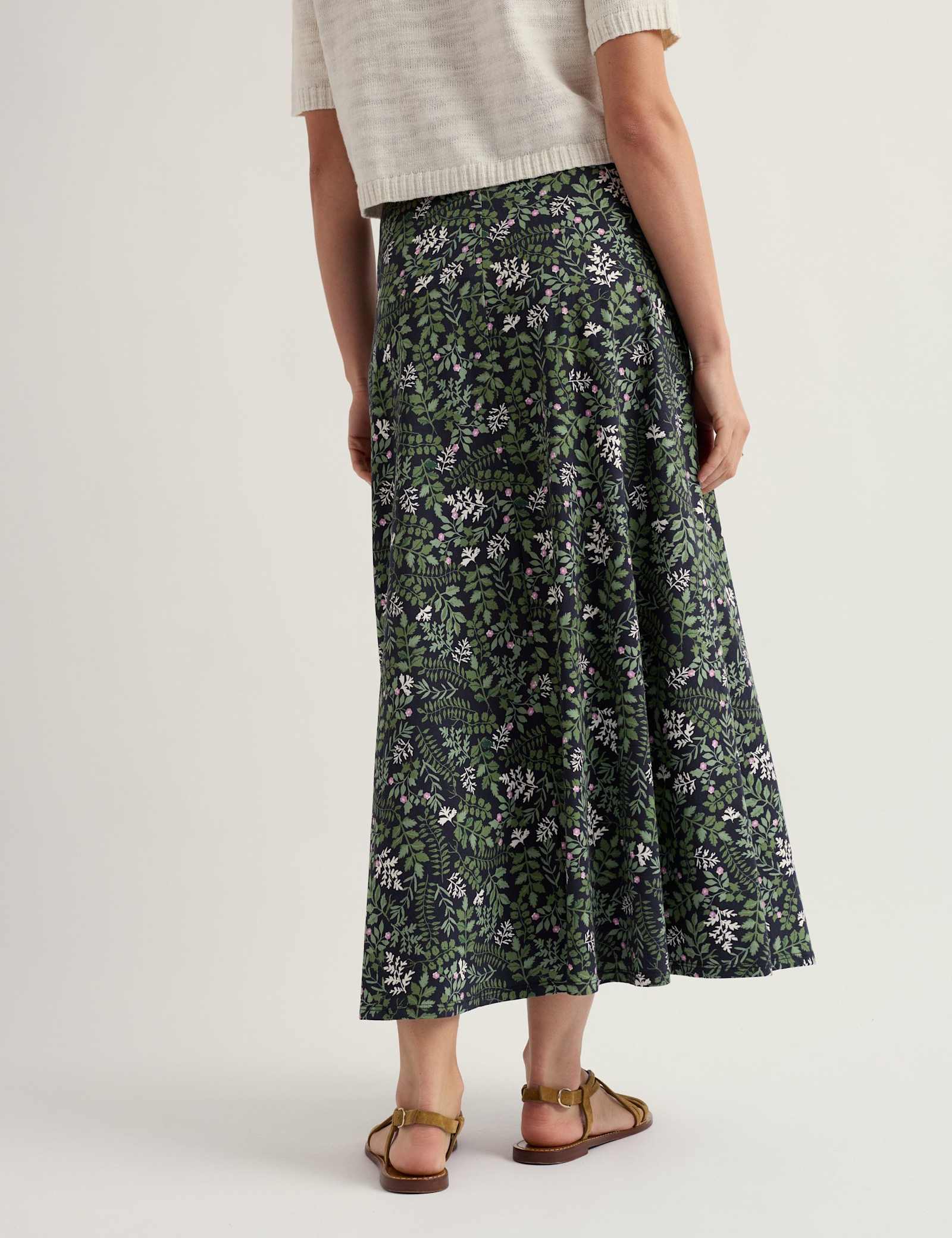Cotton Rich Floral Midaxi A-Line Skirt - image 4