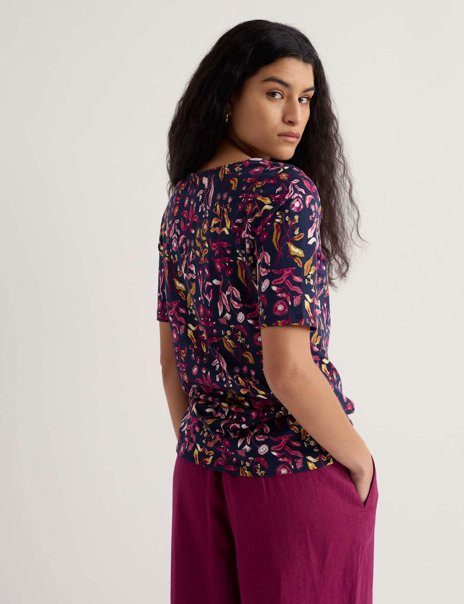 Pure Cotton Floral T-Shirt - image 5