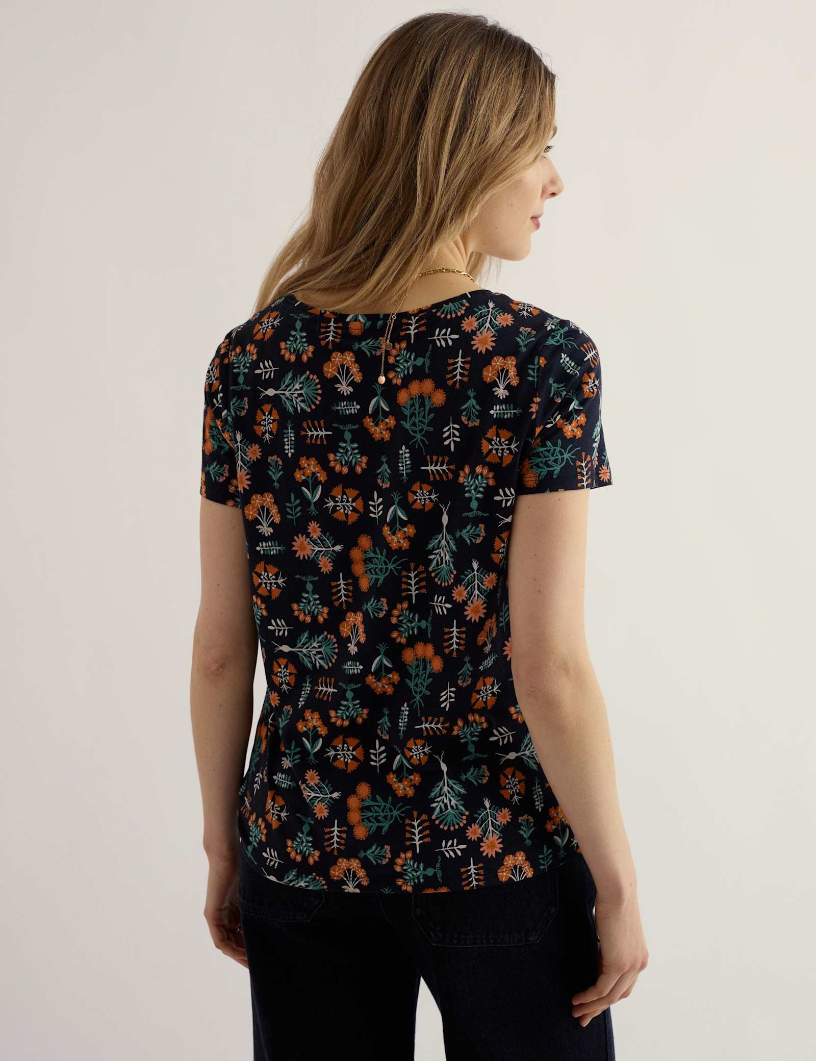 Cotton Blend Floral T-Shirt - image 4