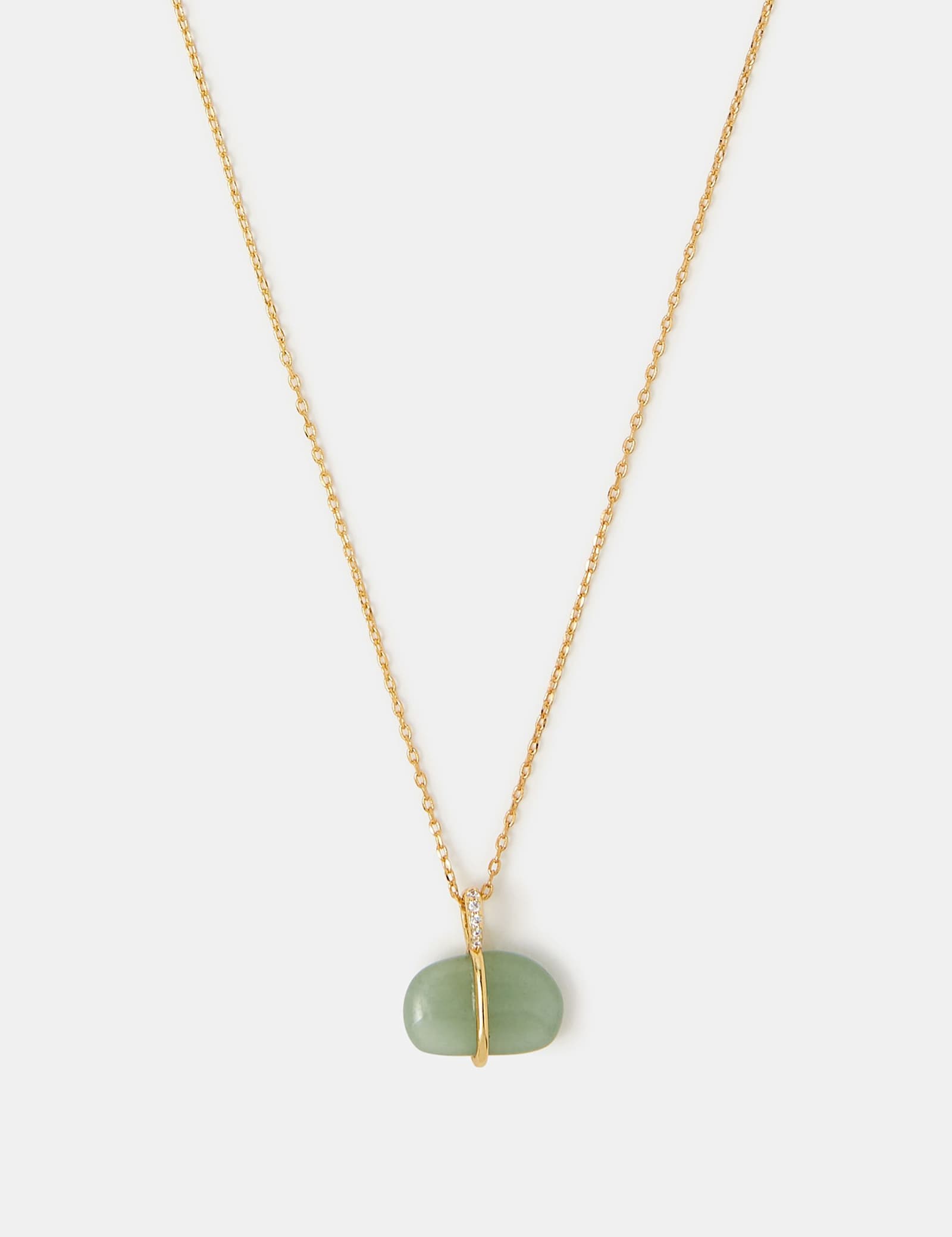14ct Gold Plated Pebble Pendant Necklace - image 2