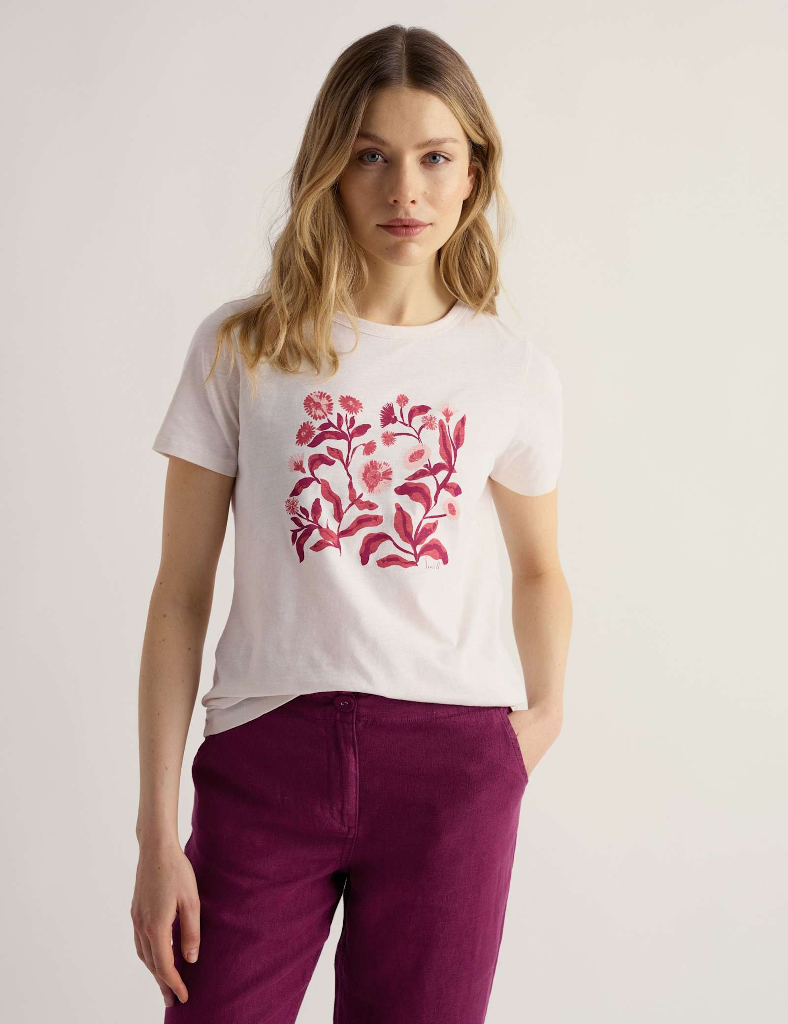 Pure Cotton Printed Crew Neck T-Shirt - image 5