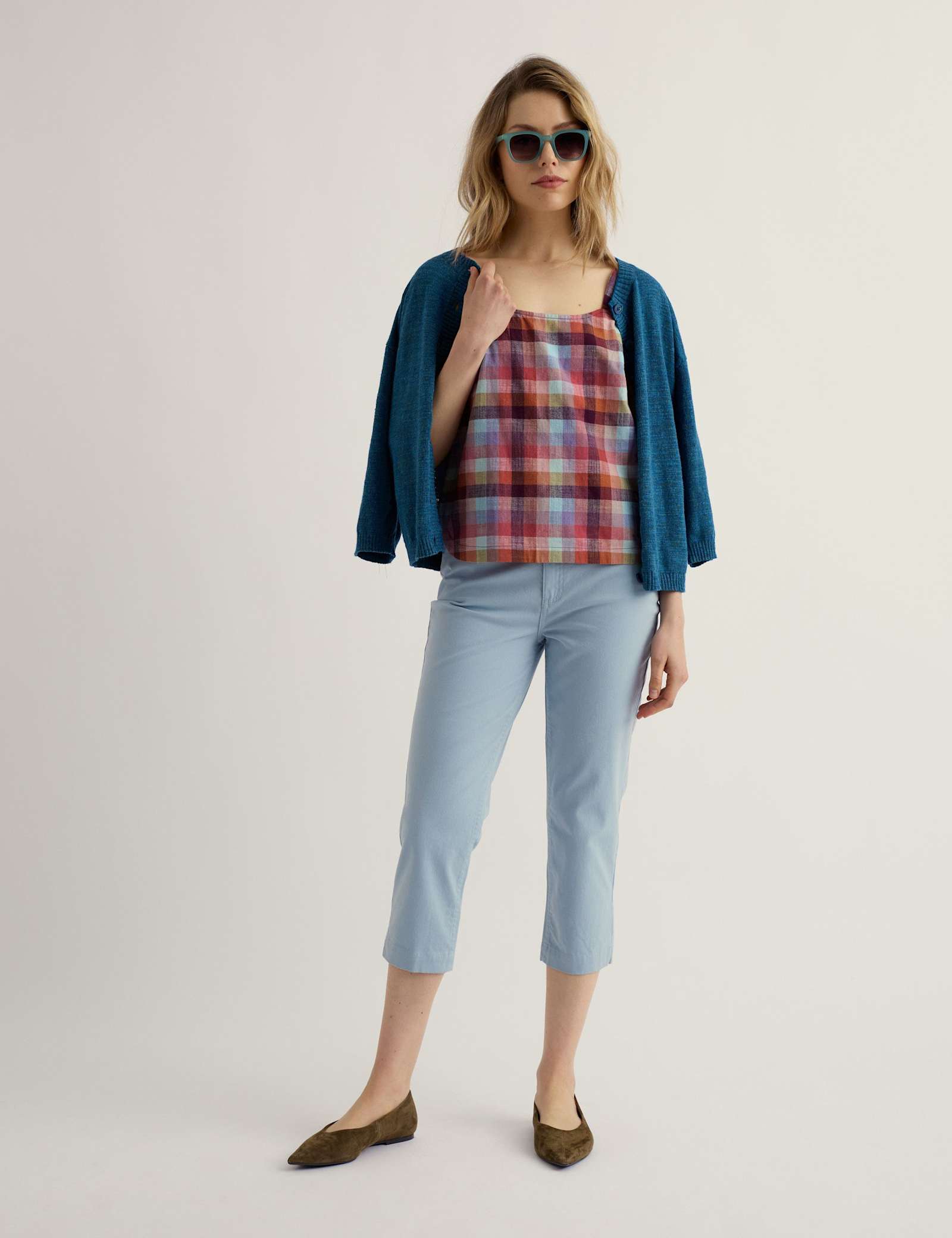 Cotton Rich Slim Fit Cropped Chinos - image 3