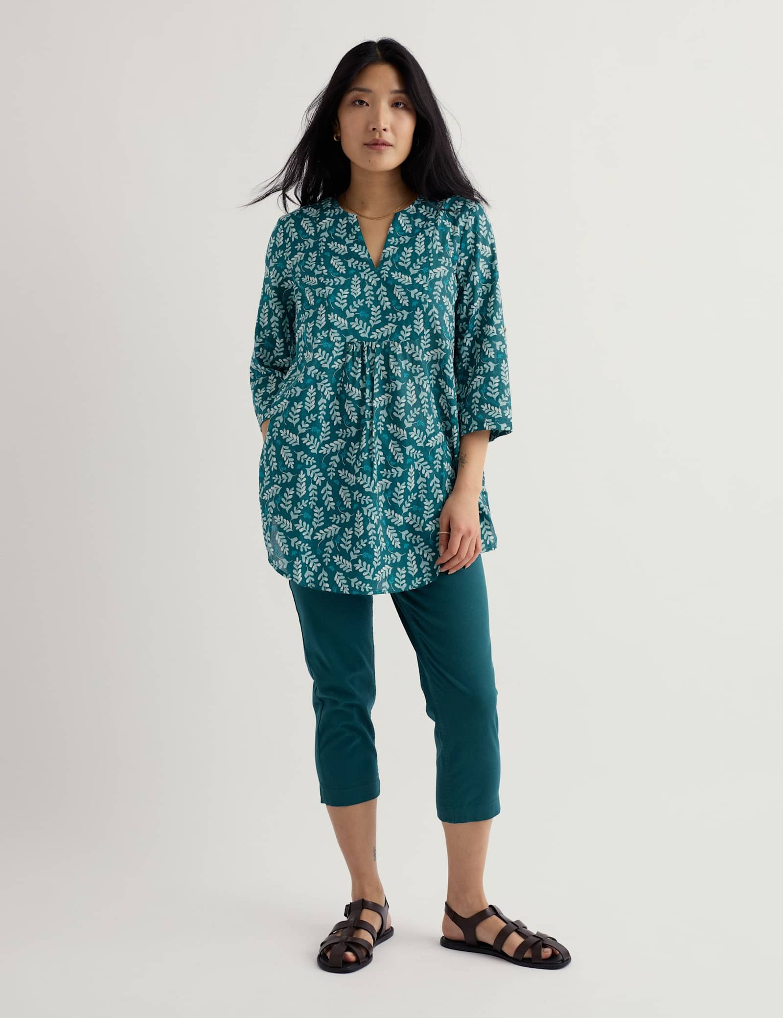 Cotton Rich Slim Fit Cropped Chinos - image 4