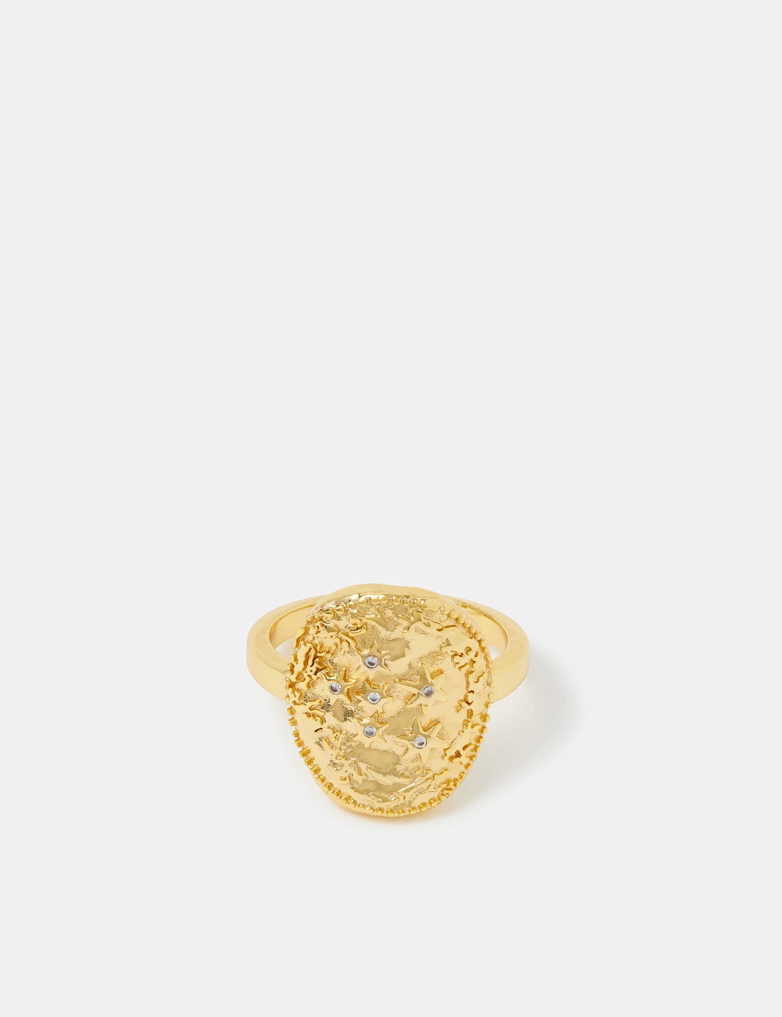 14ct Gold Plated Tone Coin Ring - image 1