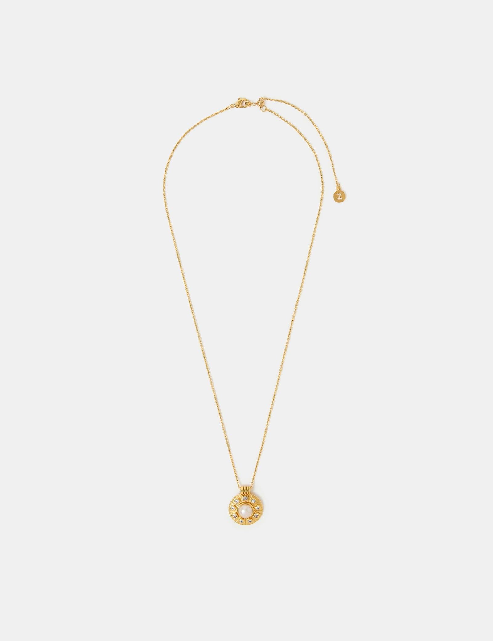 Gold Plated Coin Pendant Necklace - image 1